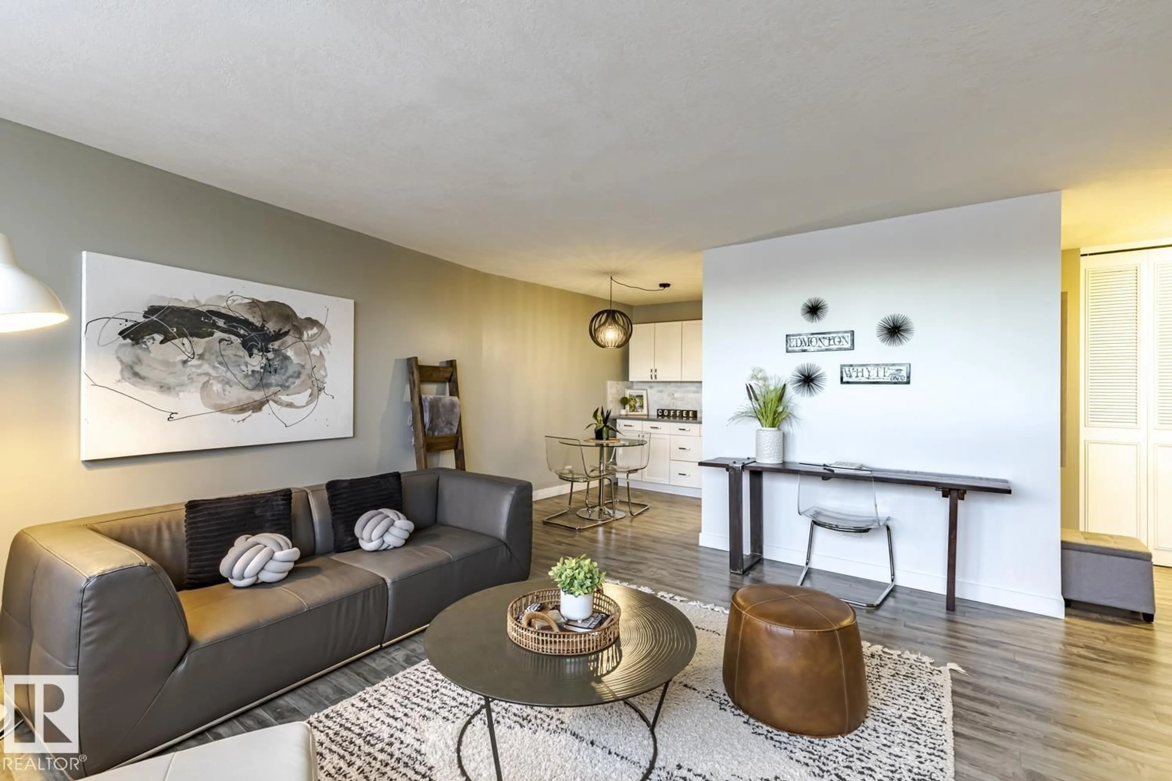 Living room with furniture, unknown for 105 - 10883 SASKATCHEWAN DRIVE NW, Edmonton Alberta T6E4S6