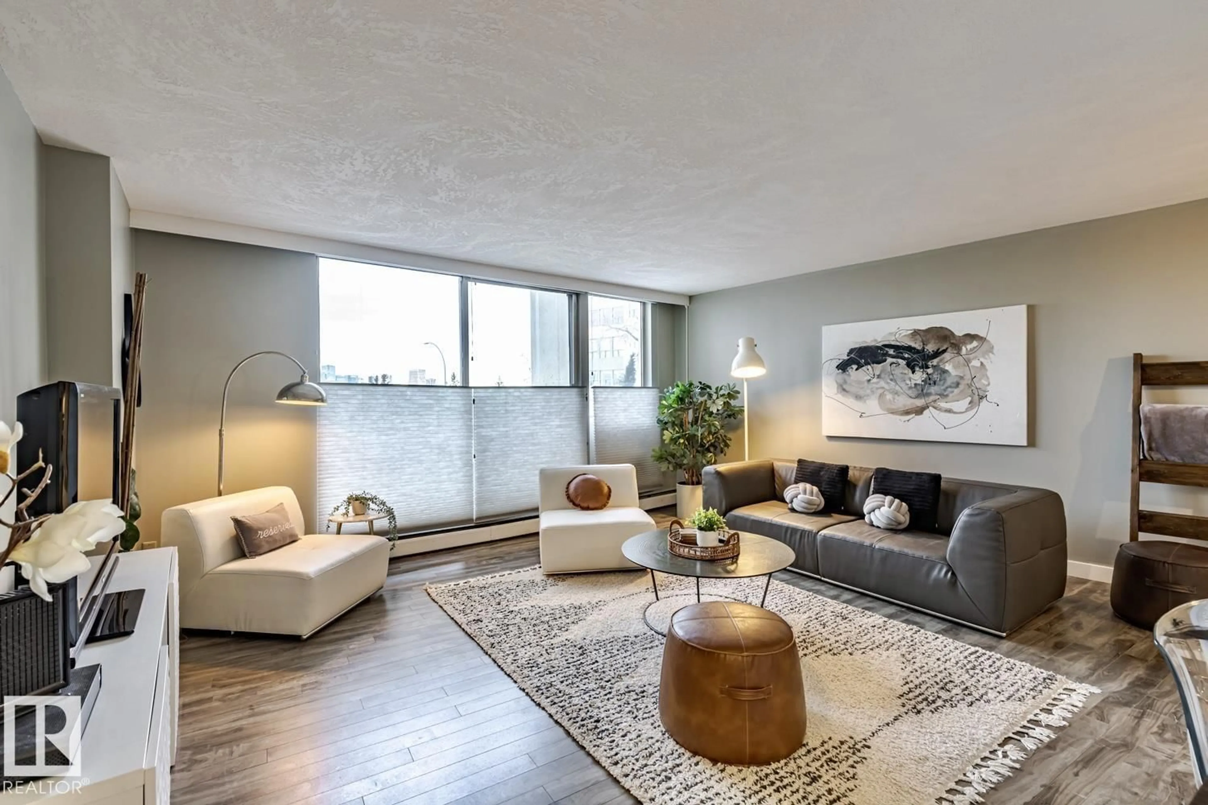 Living room with furniture, unknown for 105 - 10883 SASKATCHEWAN DRIVE NW, Edmonton Alberta T6E4S6