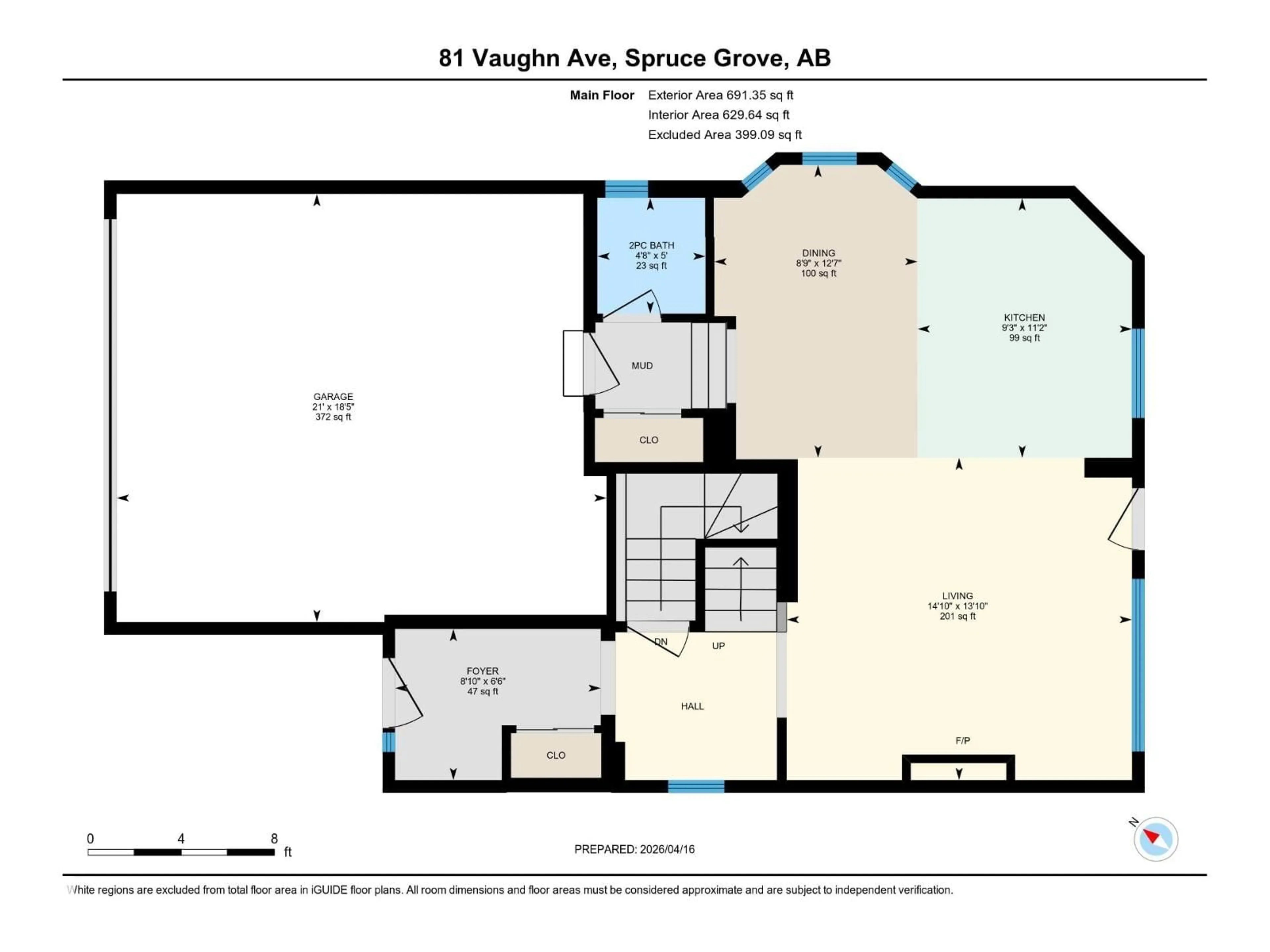 Floor plan for 81 VAUGHN AV, Spruce Grove Alberta T7X0B5