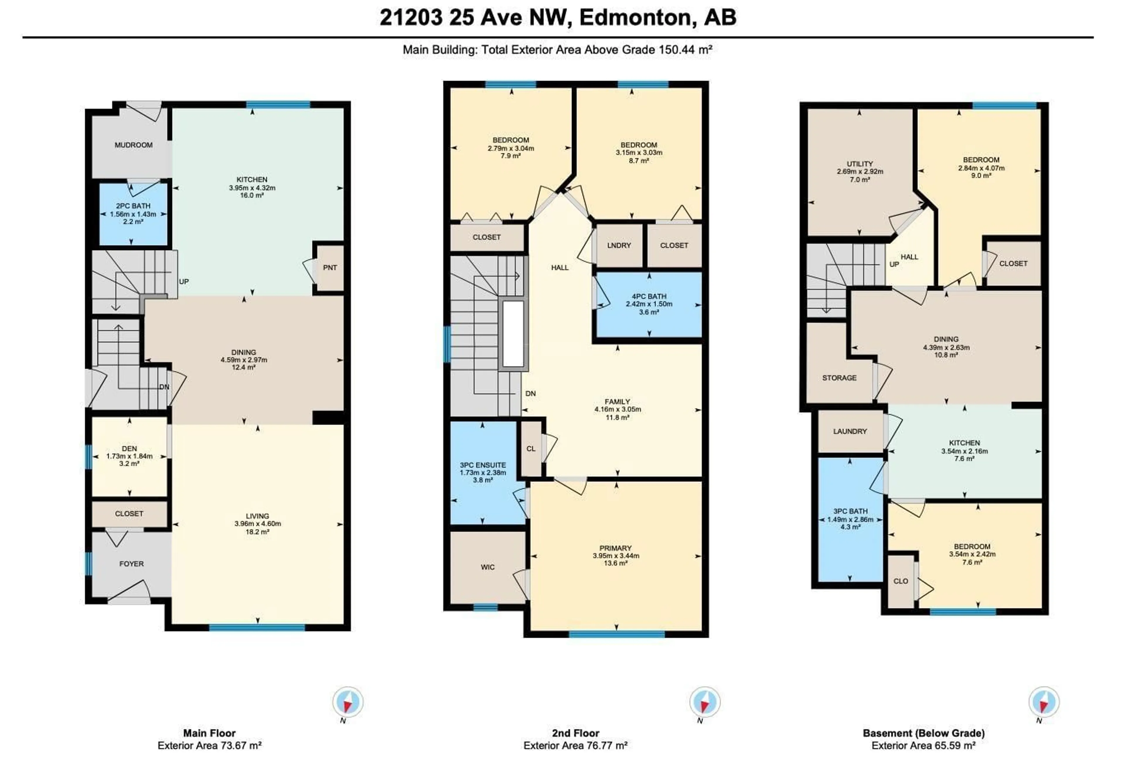 Floor plan for NW - 21203 25 AV, Edmonton Alberta T6M3H3