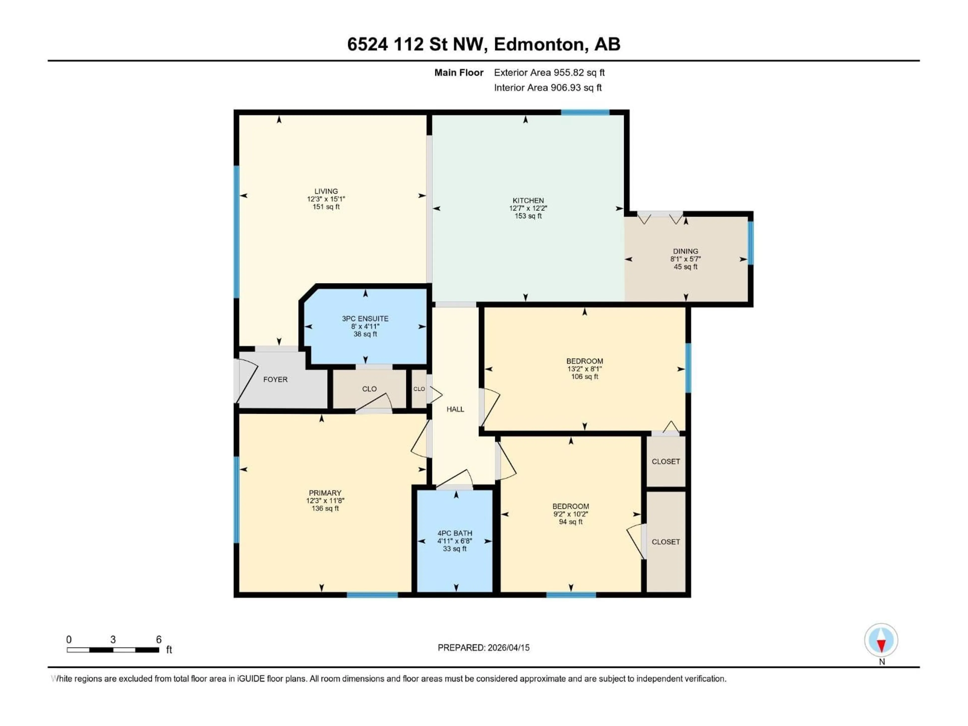 Floor plan for 6524 112 ST, Edmonton Alberta T6H4R2