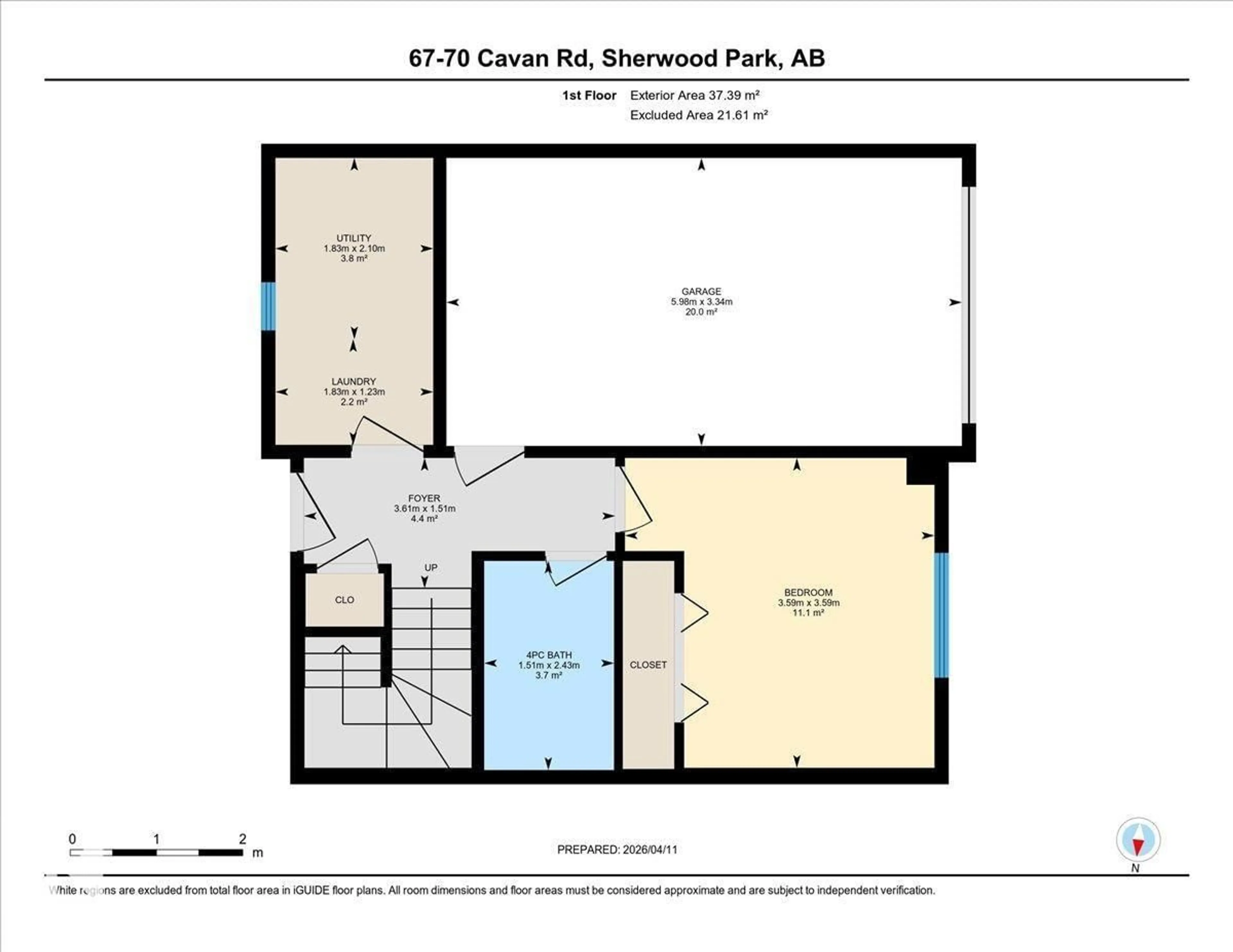 Floor plan for 70 - 67 CAVAN RD, Sherwood Park Alberta T8H2W9