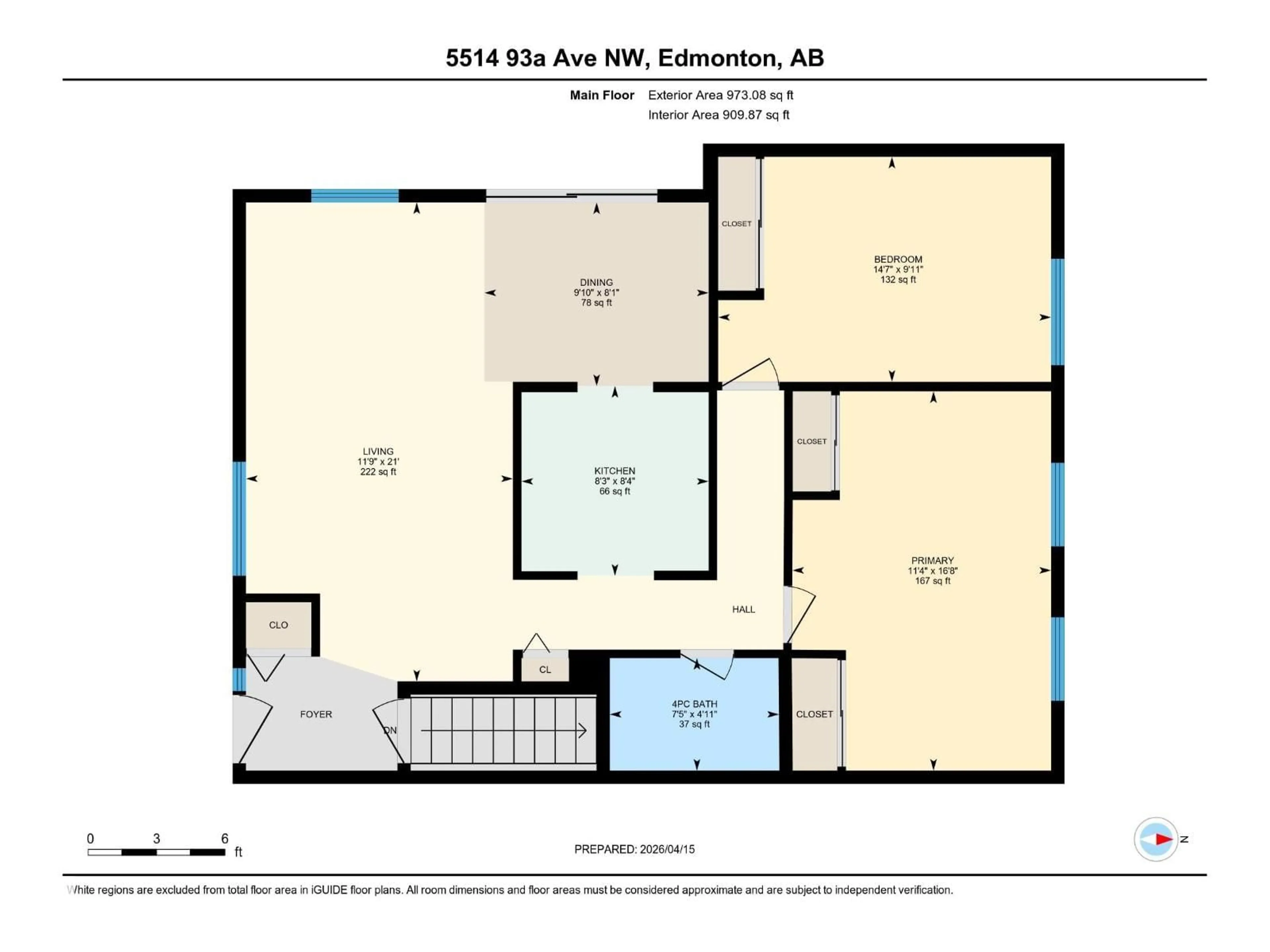 Floor plan for 5514 93A AV, Edmonton Alberta T6B2K7