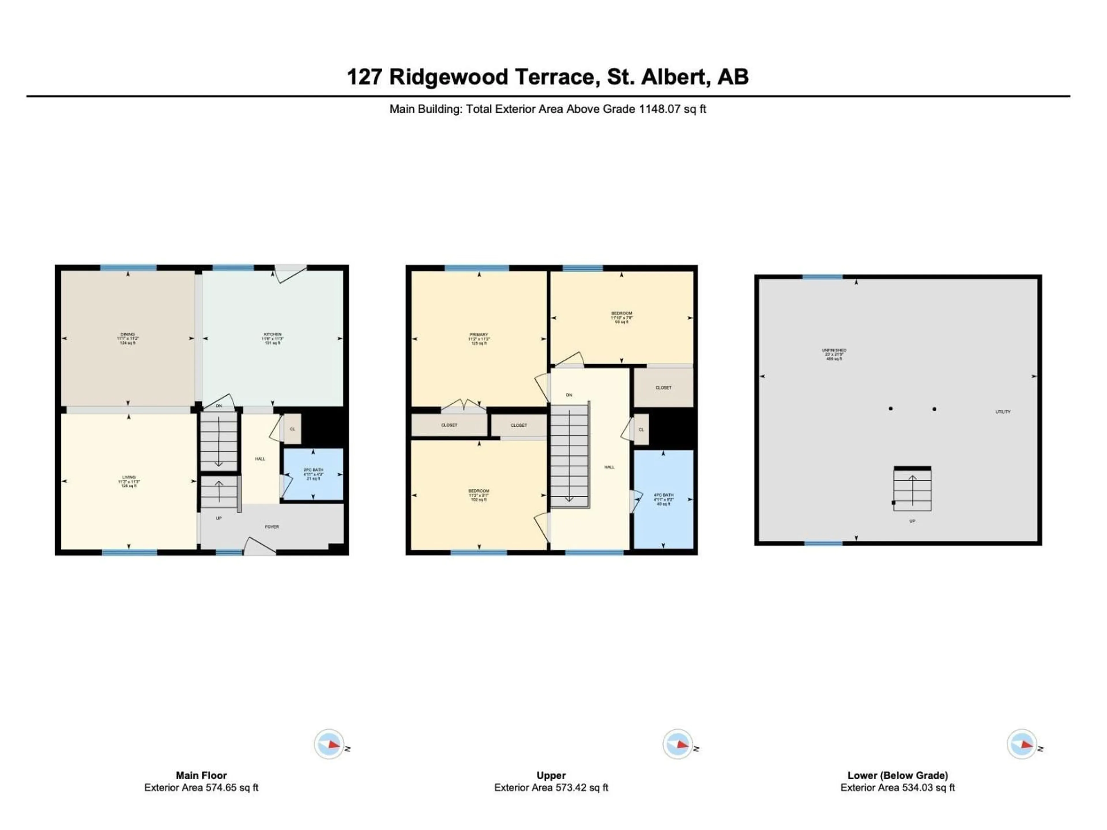 Floor plan for 127 RIDGEWOOD TC, St. Albert Alberta T8N0E9