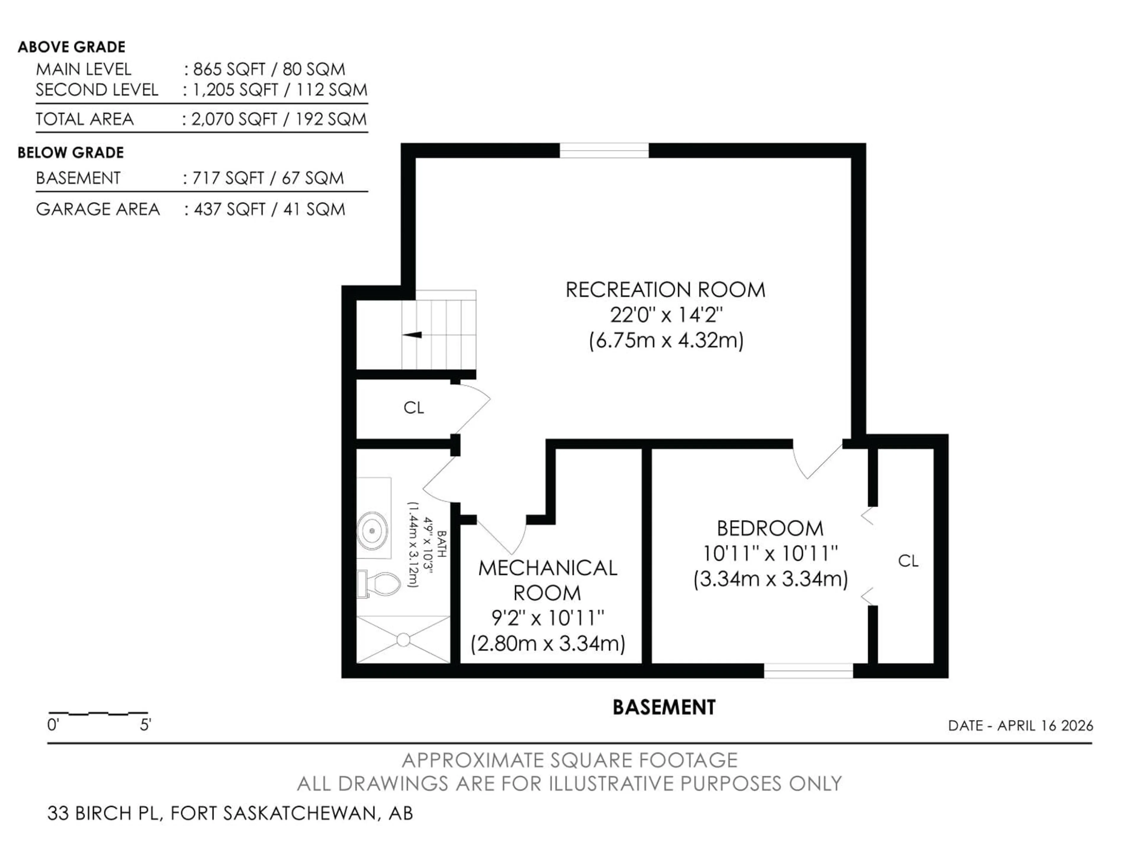 Floor plan for 33 BIRCH PL, Fort Saskatchewan Alberta T8L0A5