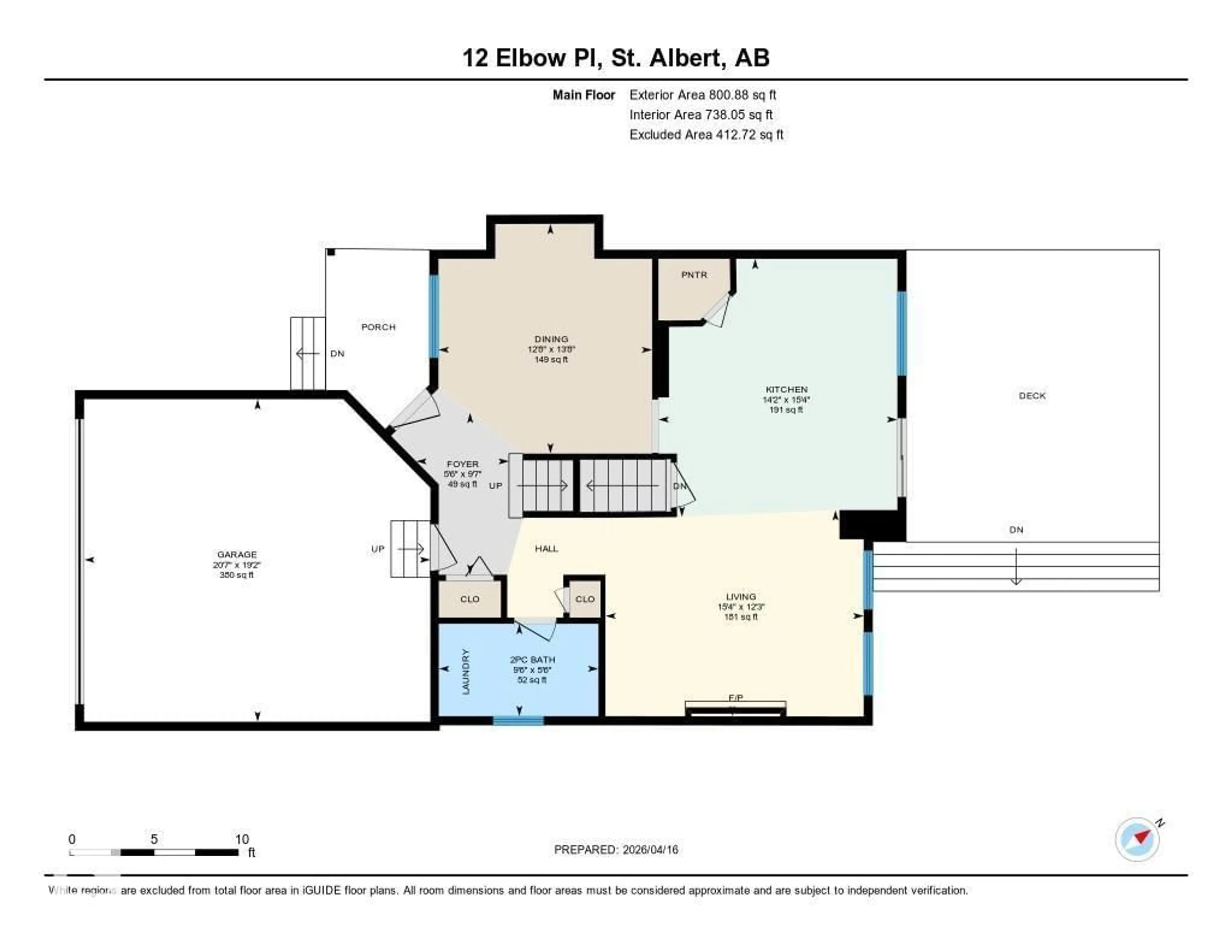 Floor plan for 12 ELBOW PL, St. Albert Alberta T8N6X3