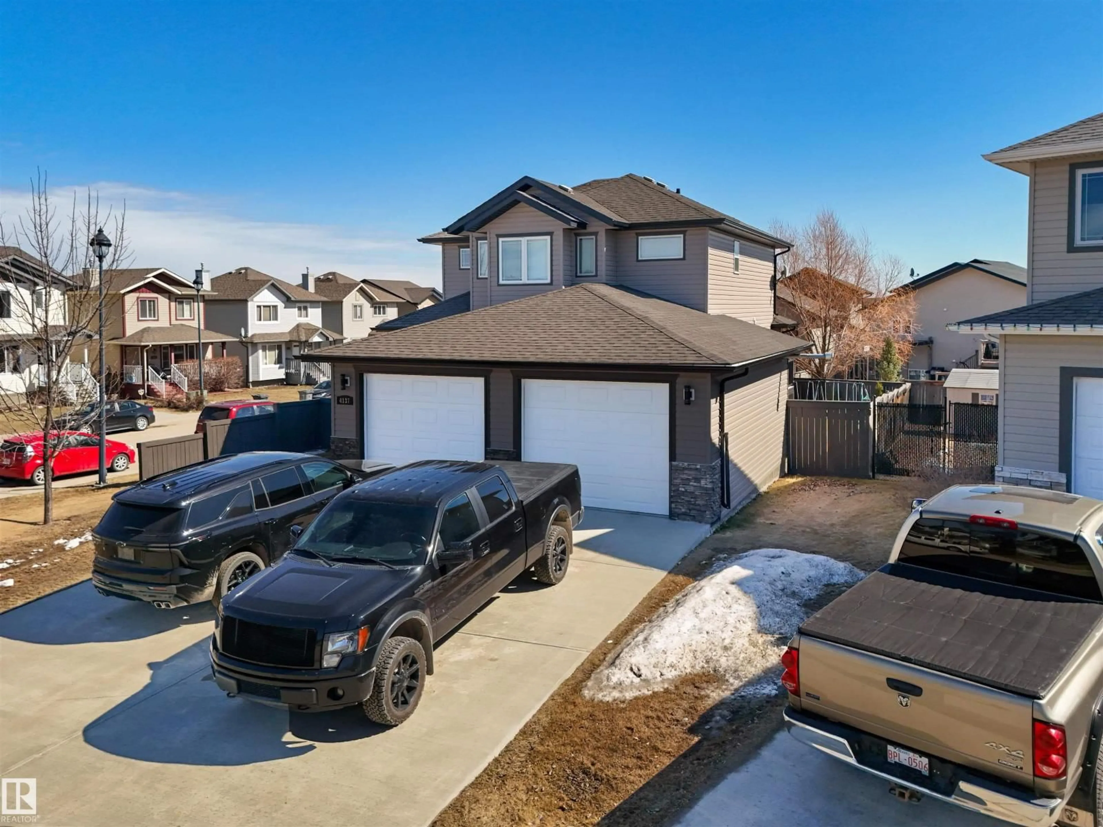A pic from outside/outdoor area/front of a property/back of a property/a pic from drone, street for 4137 41A AV, Drayton Valley Alberta T7A0B4