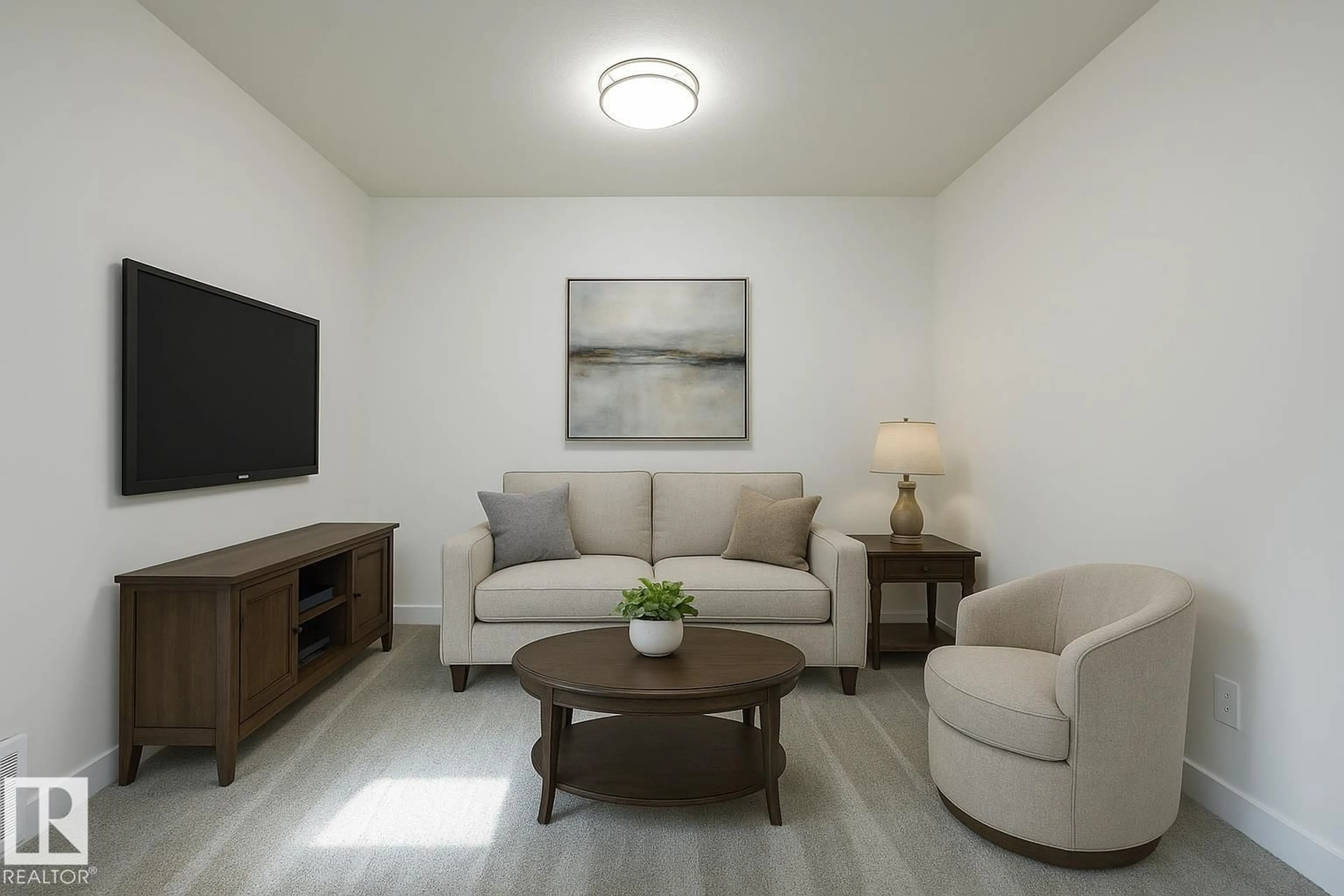 Living room with furniture, unknown for 142 ELLIOTT WD, Fort Saskatchewan Alberta T8L1V1