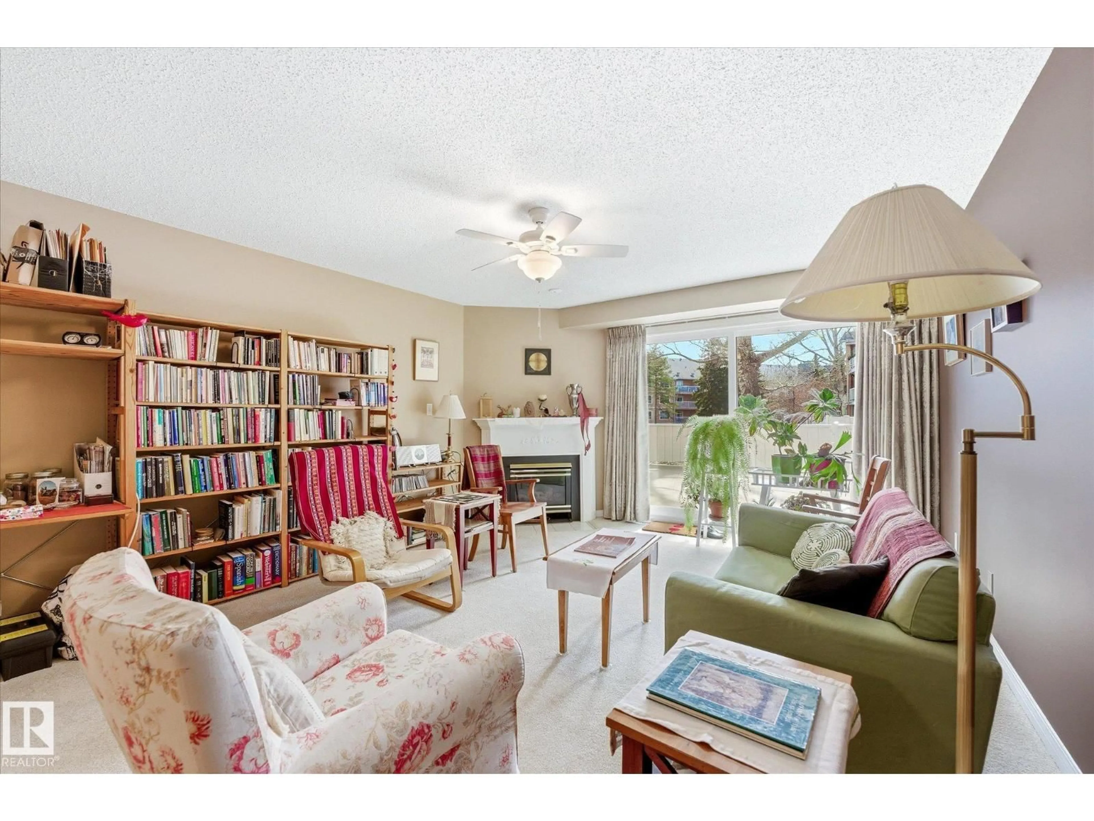 Living room with furniture, unknown for 105 - 8811 106A AV NW, Edmonton Alberta T5H3Y7