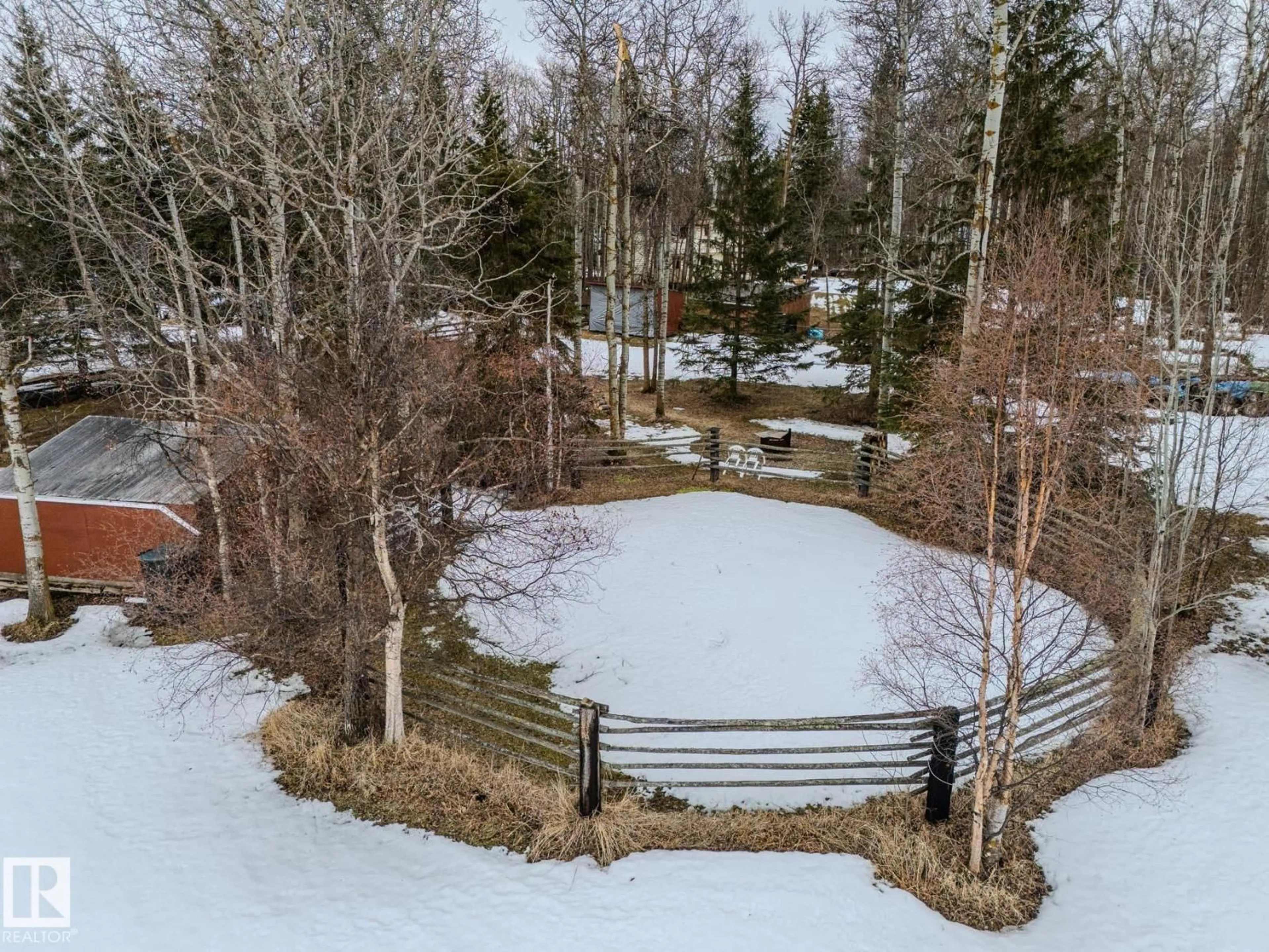 A pic from outside/outdoor area/front of a property/back of a property/a pic from drone, forest/trees view for 146 - 52009 RGE ROAD 214, Rural Strathcona County Alberta T8A1A2