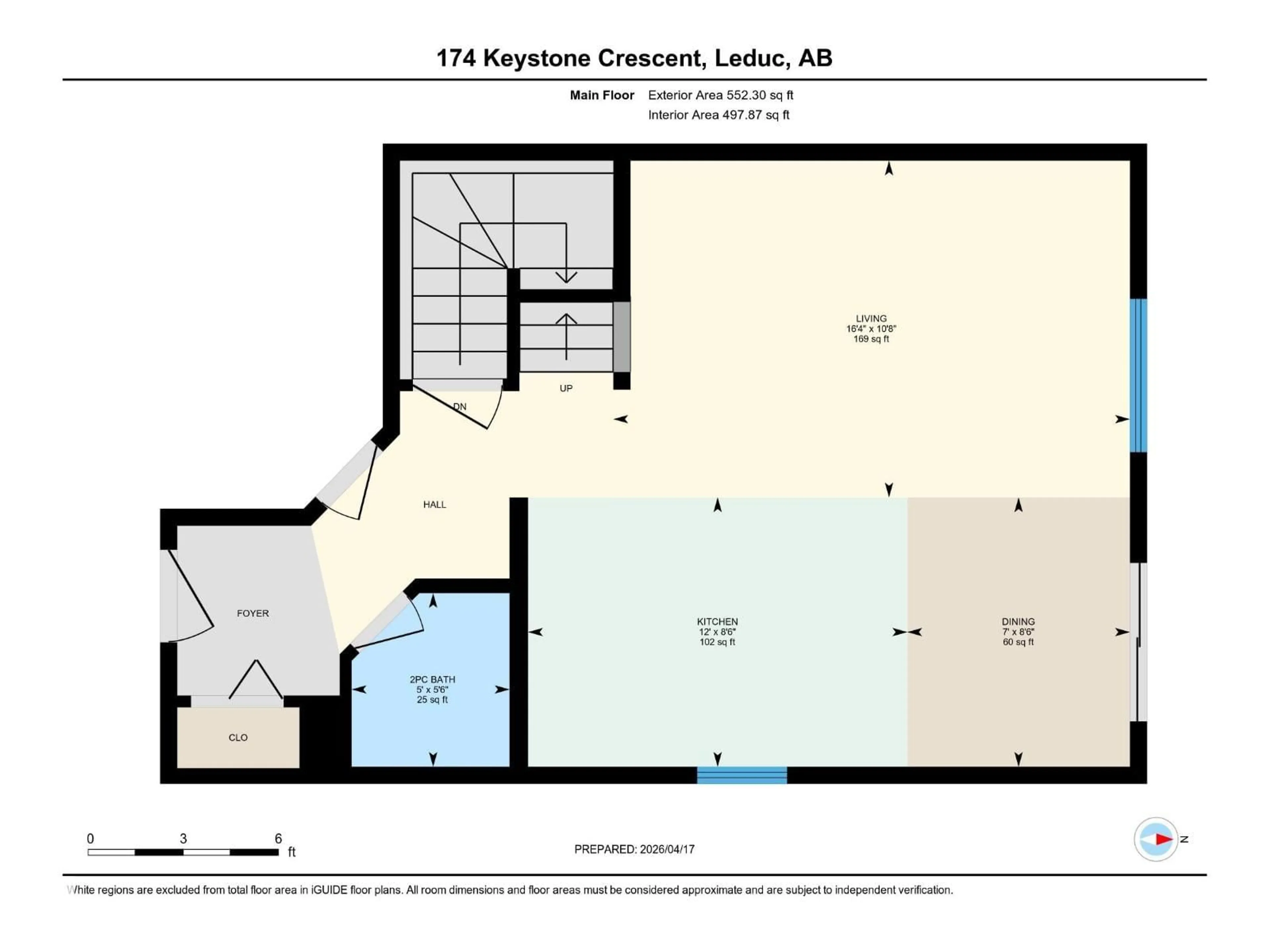 Floor plan for 174 KEYSTONE CR, Leduc Alberta T9E0J5