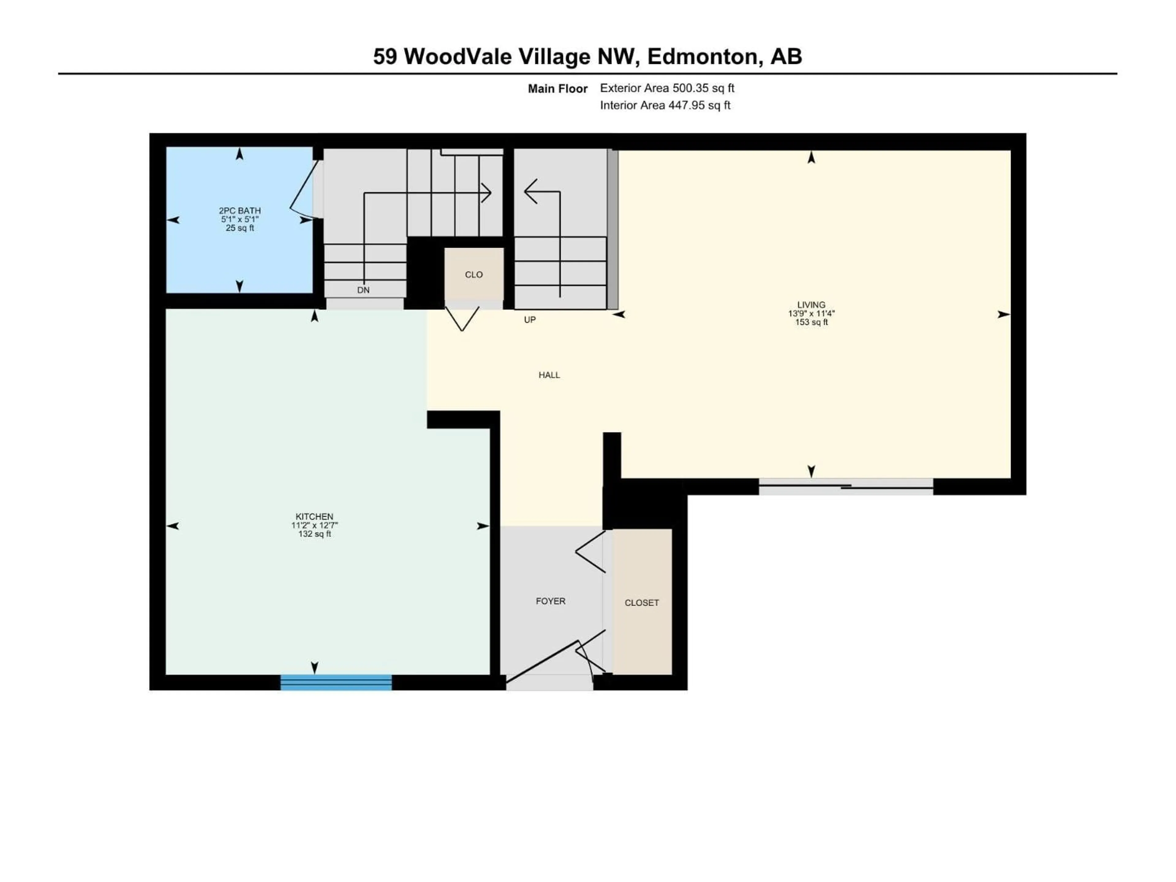 Floor plan for NW - 59 WOODVALE VG, Edmonton Alberta T6L1W4