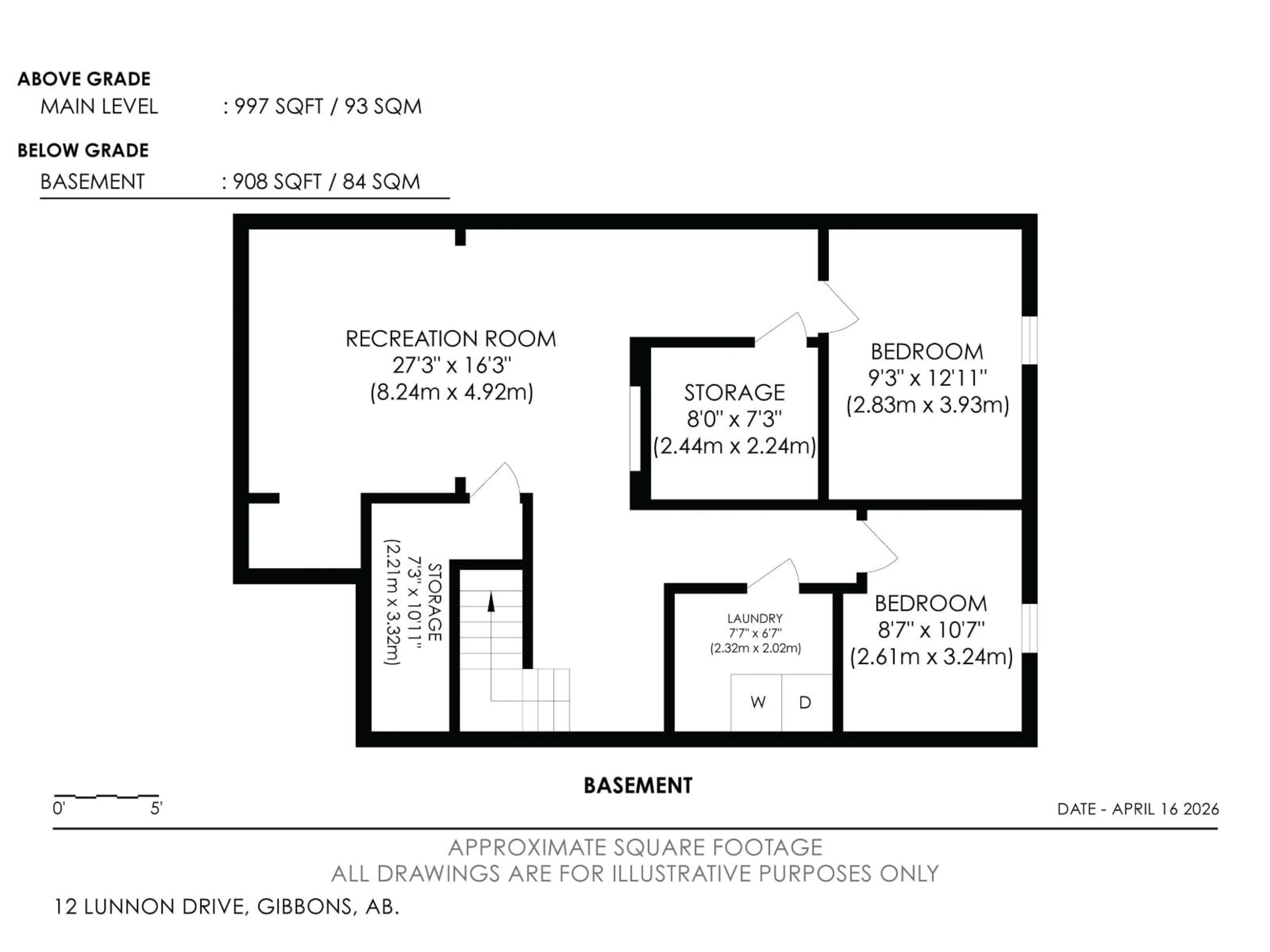 Floor plan for 12 LUNNON DR, Gibbons Alberta T0A1N0