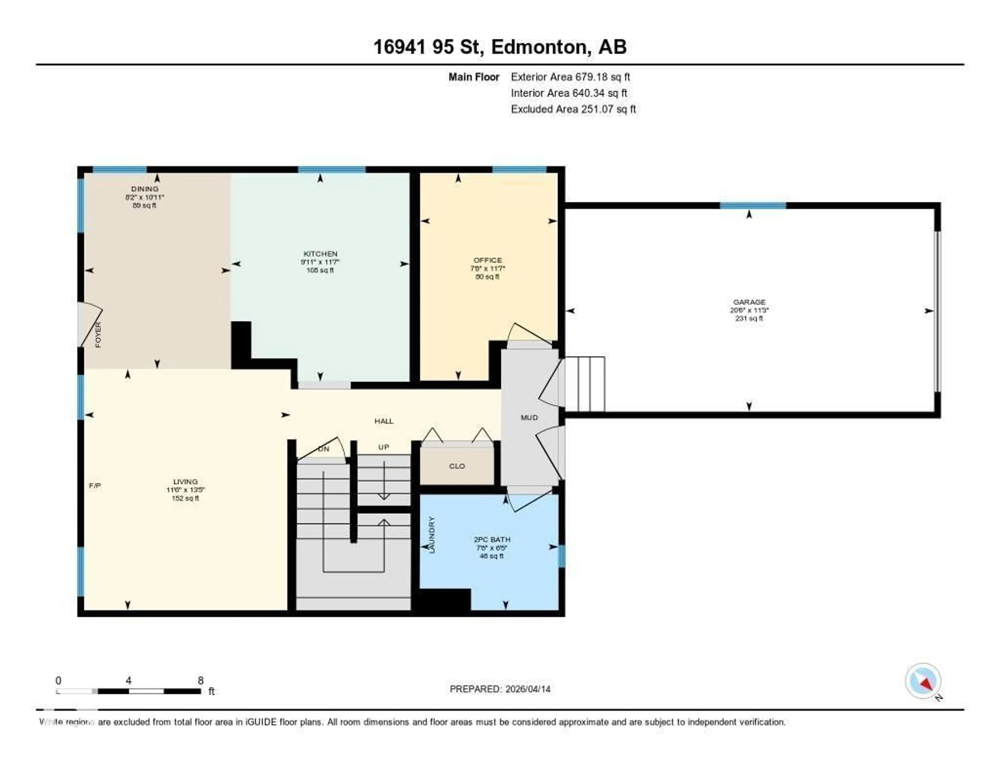 Floor plan for NW - 16941 95 ST, Edmonton Alberta T5Z1Z3