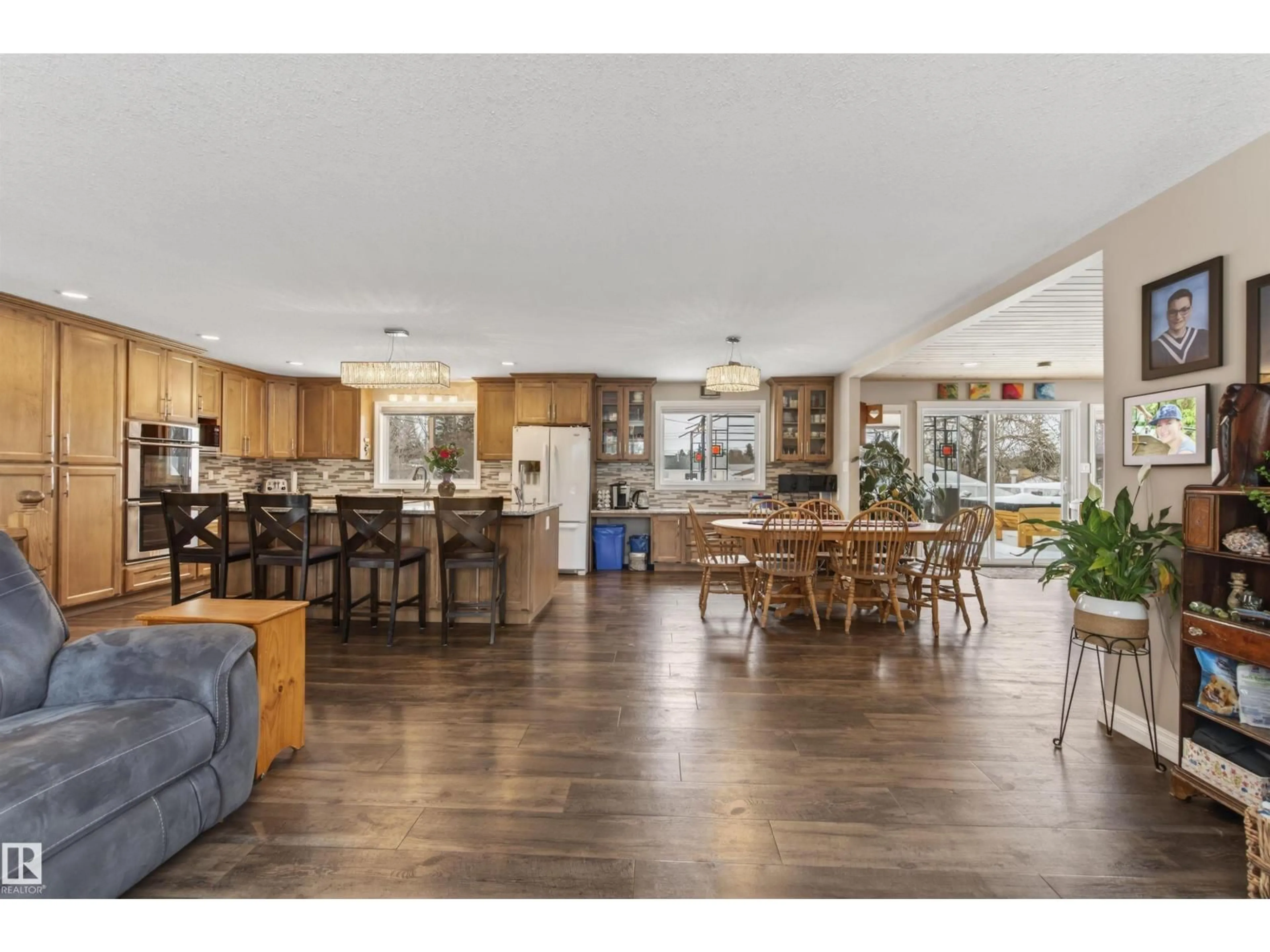 Open concept kitchen, wood/laminate floor for 5803 53 AV, Cold Lake Alberta T9M1C8