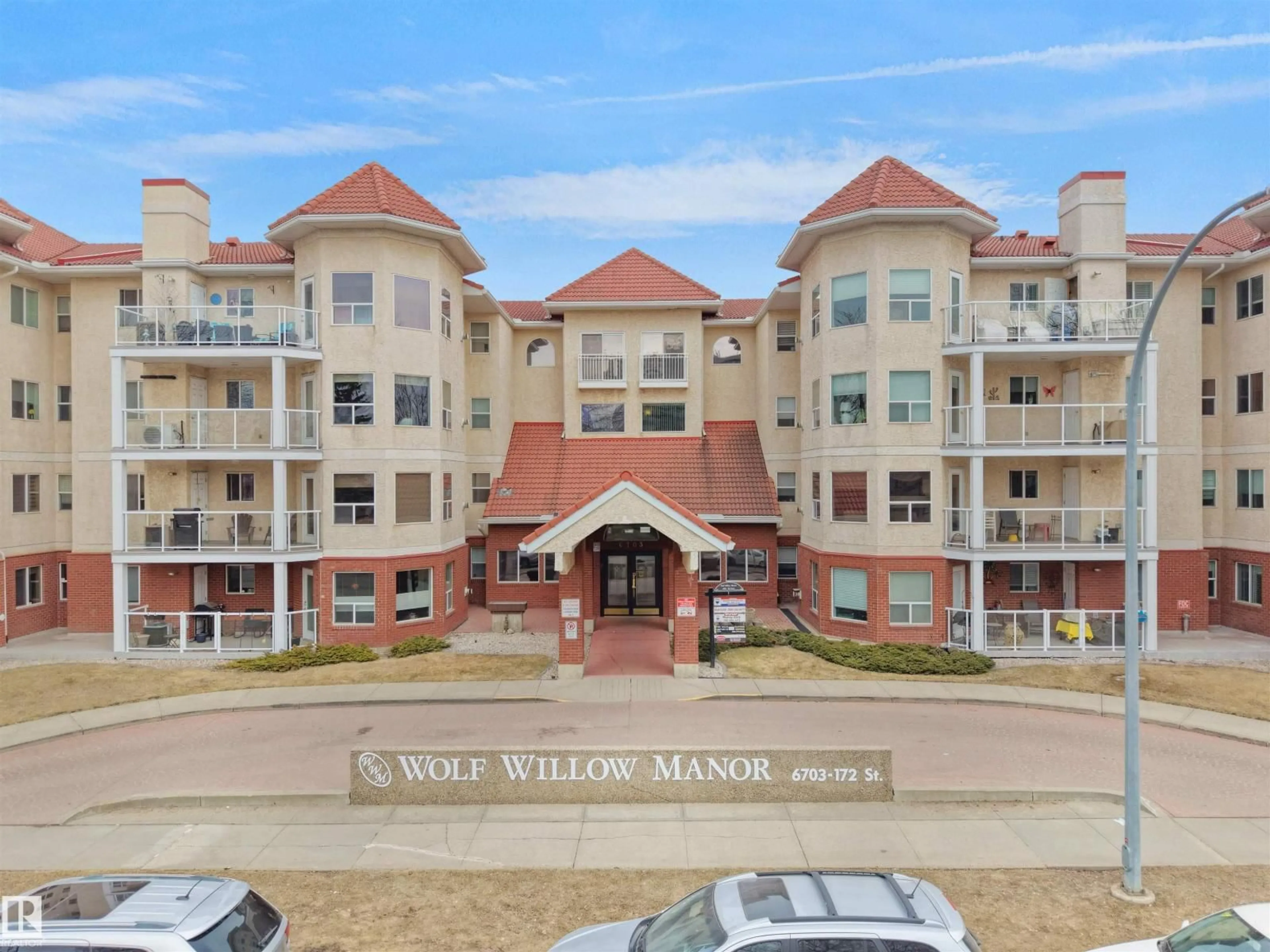 A pic from outside/outdoor area/front of a property/back of a property/a pic from drone, water/lake/river/ocean view for #103 - 6703 172 ST, Edmonton Alberta T5T6H9