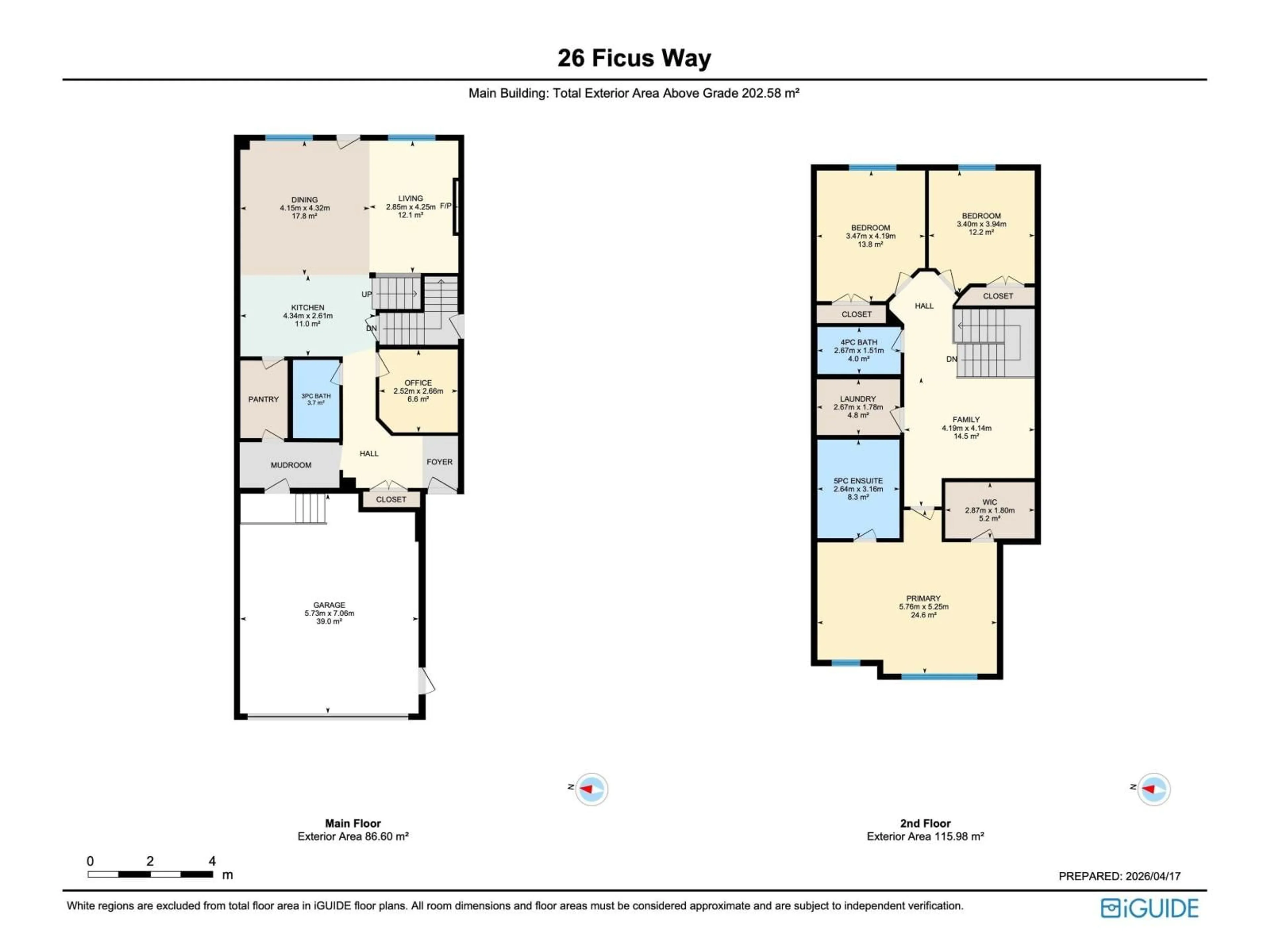 Floor plan for 26 FICUS WY, Fort Saskatchewan Alberta T8L0Z6