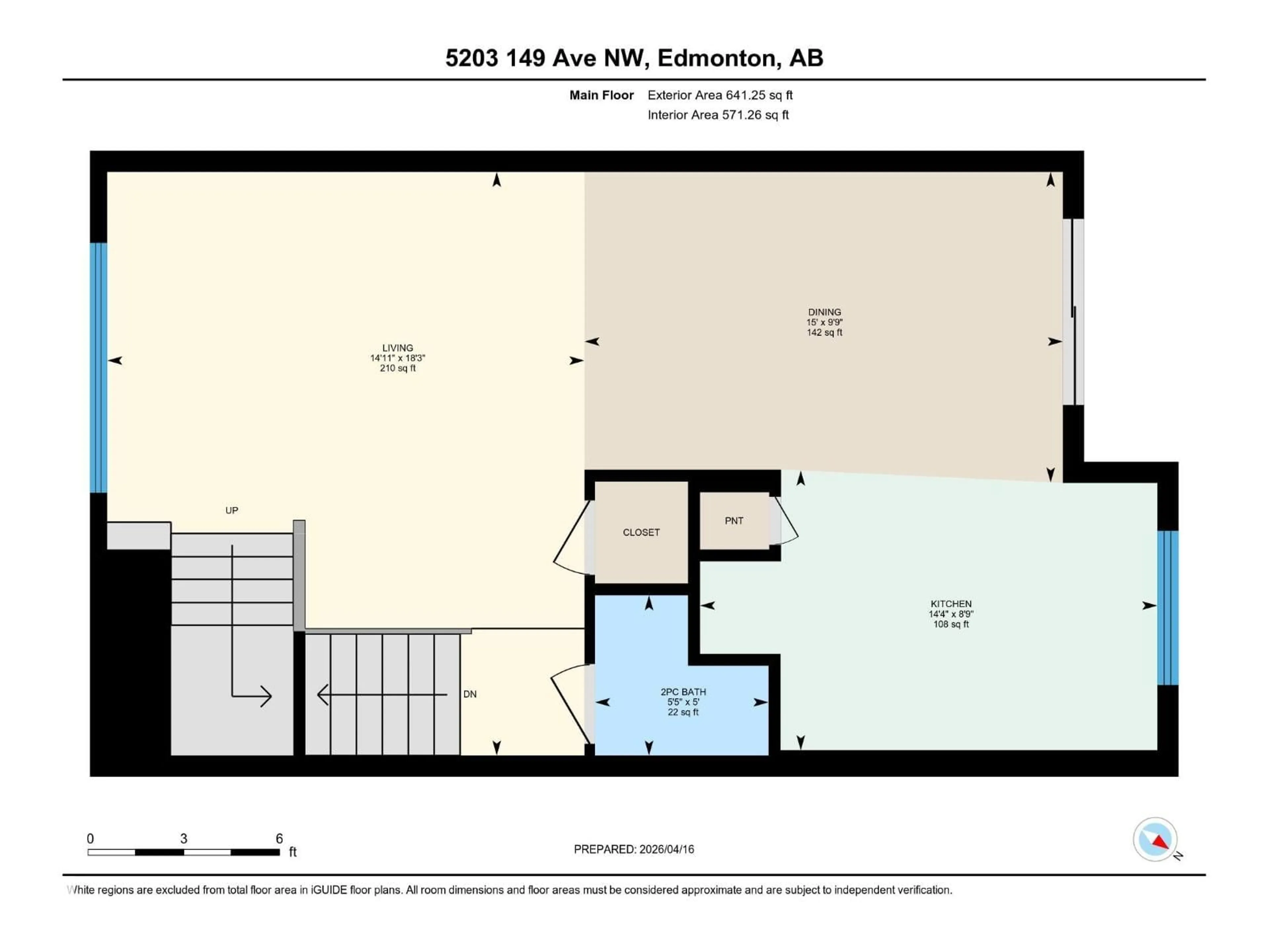 Floor plan for 5203 - 31 149 AV, Edmonton Alberta T5A1B5
