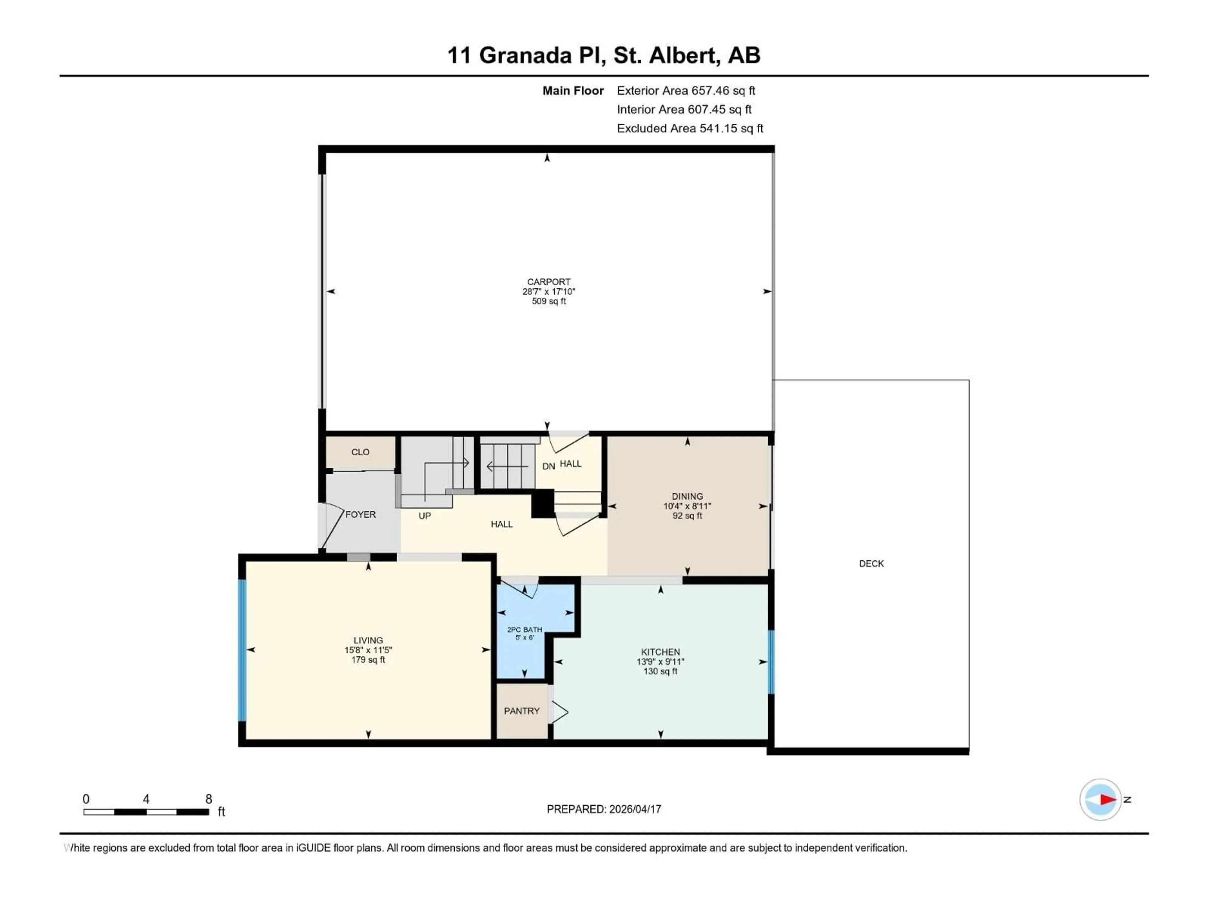 Floor plan for 11 GRANADA PL, St. Albert Alberta T8N3C3