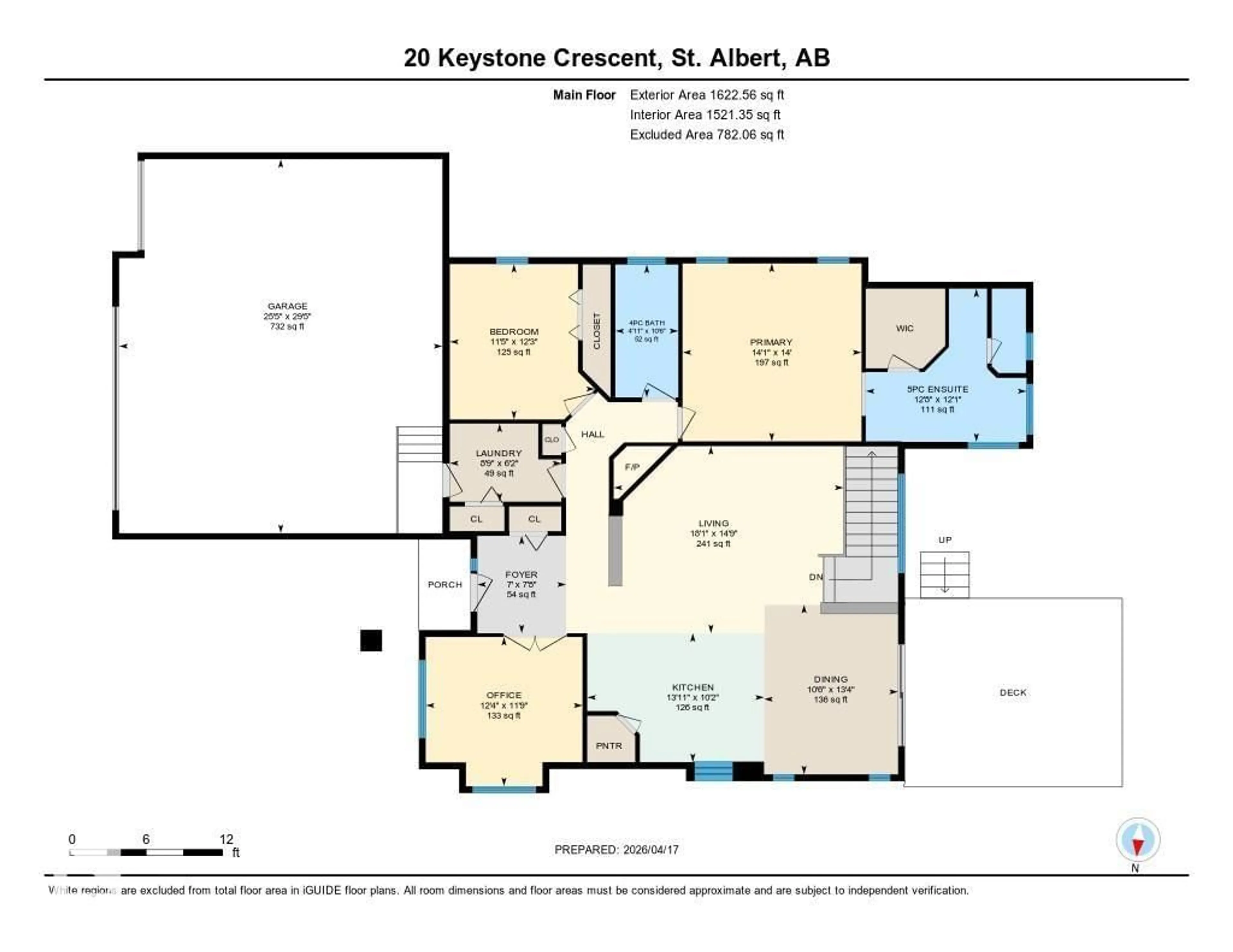 Floor plan for 20 KEYSTONE CR, St. Albert Alberta T8N7A8