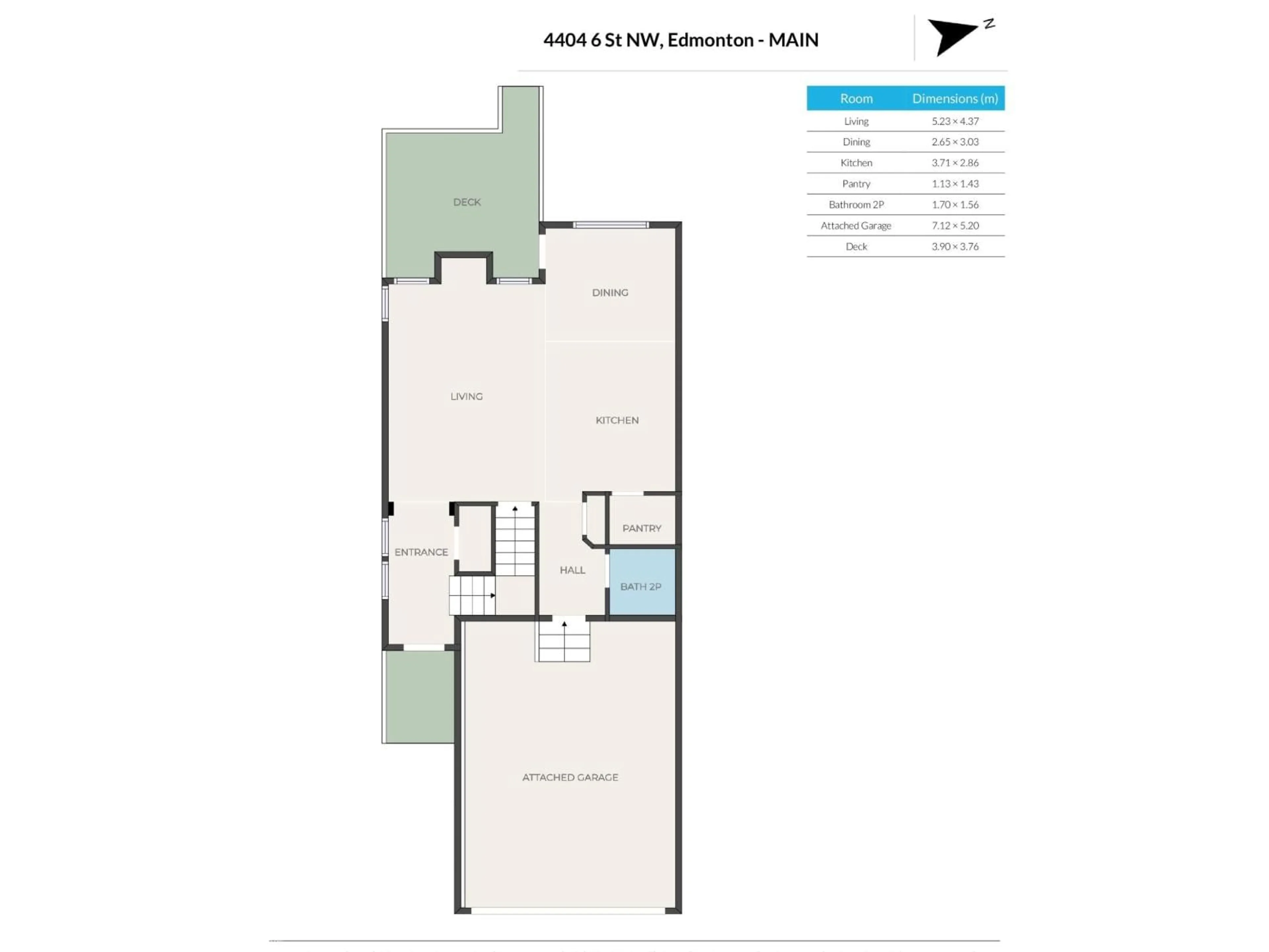 Floor plan for 4404 6 ST, Edmonton Alberta T6T0Z8