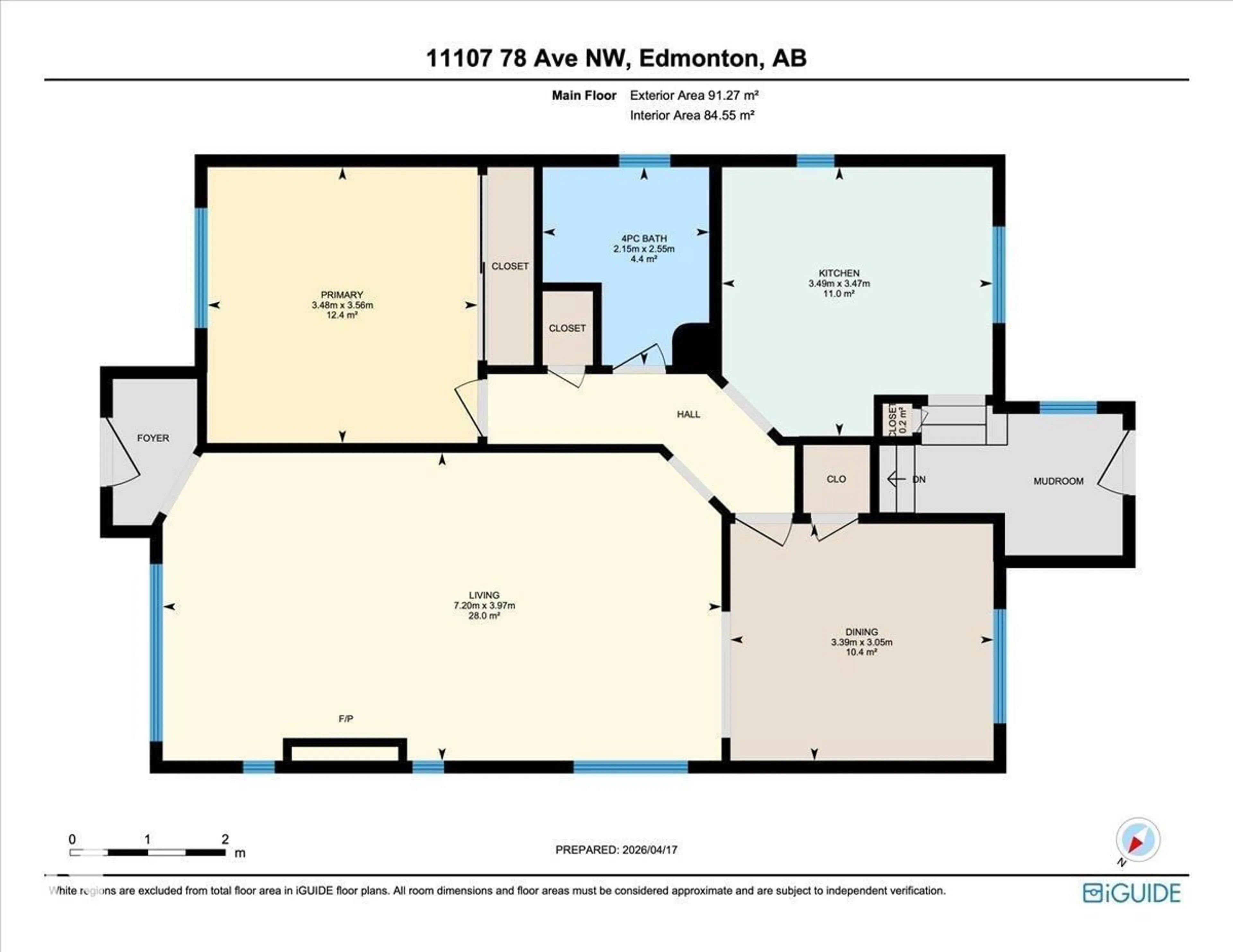 Floor plan for 11107 78 AV, Edmonton Alberta T6G0M5