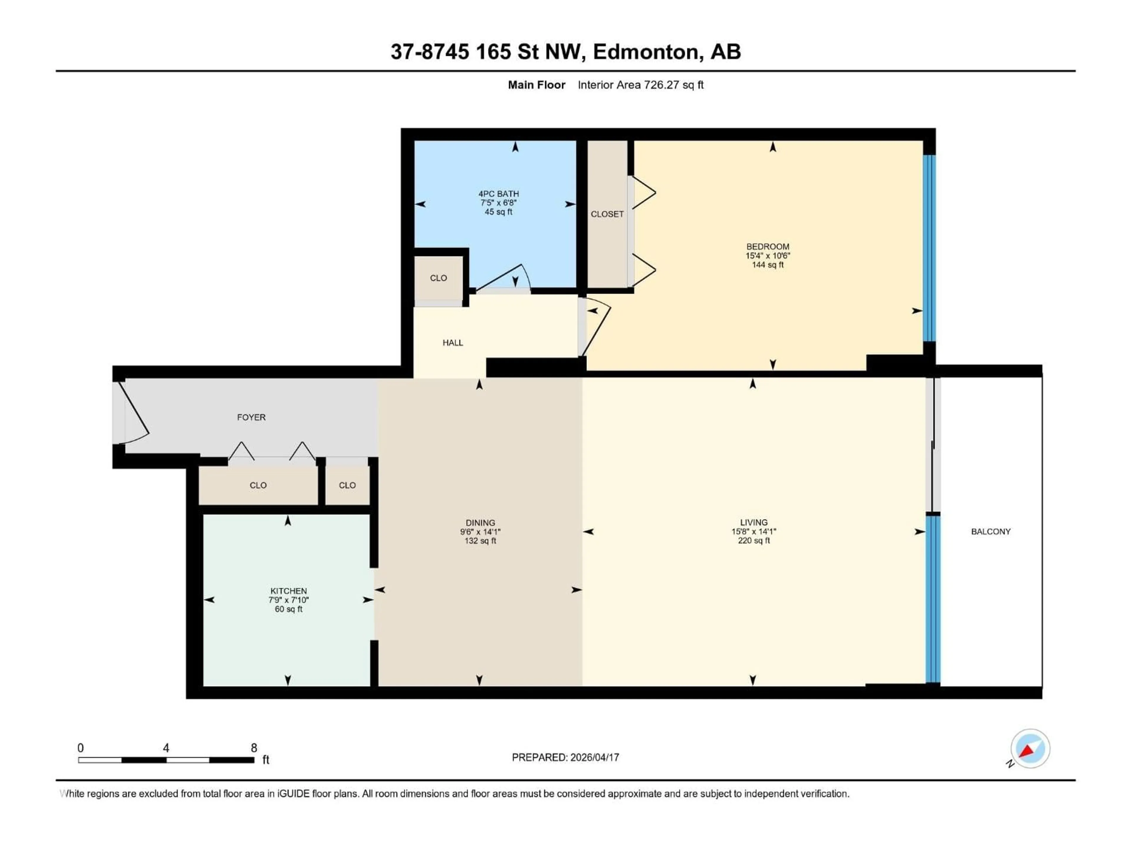 Floor plan for #37 - 8745 165 ST, Edmonton Alberta T5R2R7
