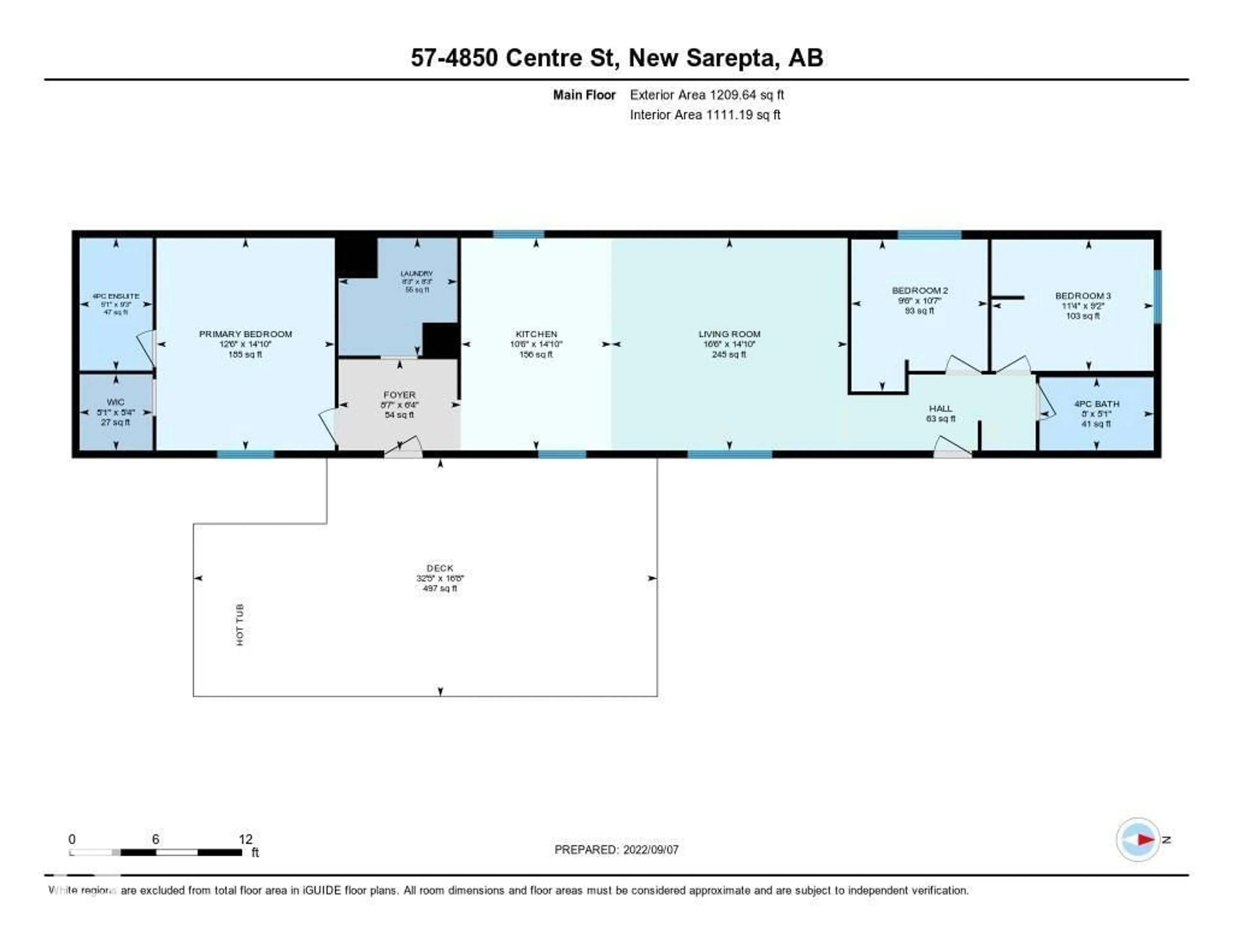 Floor plan for #57 - 4850 CENTRE, New Sarepta Alberta T0B3M0