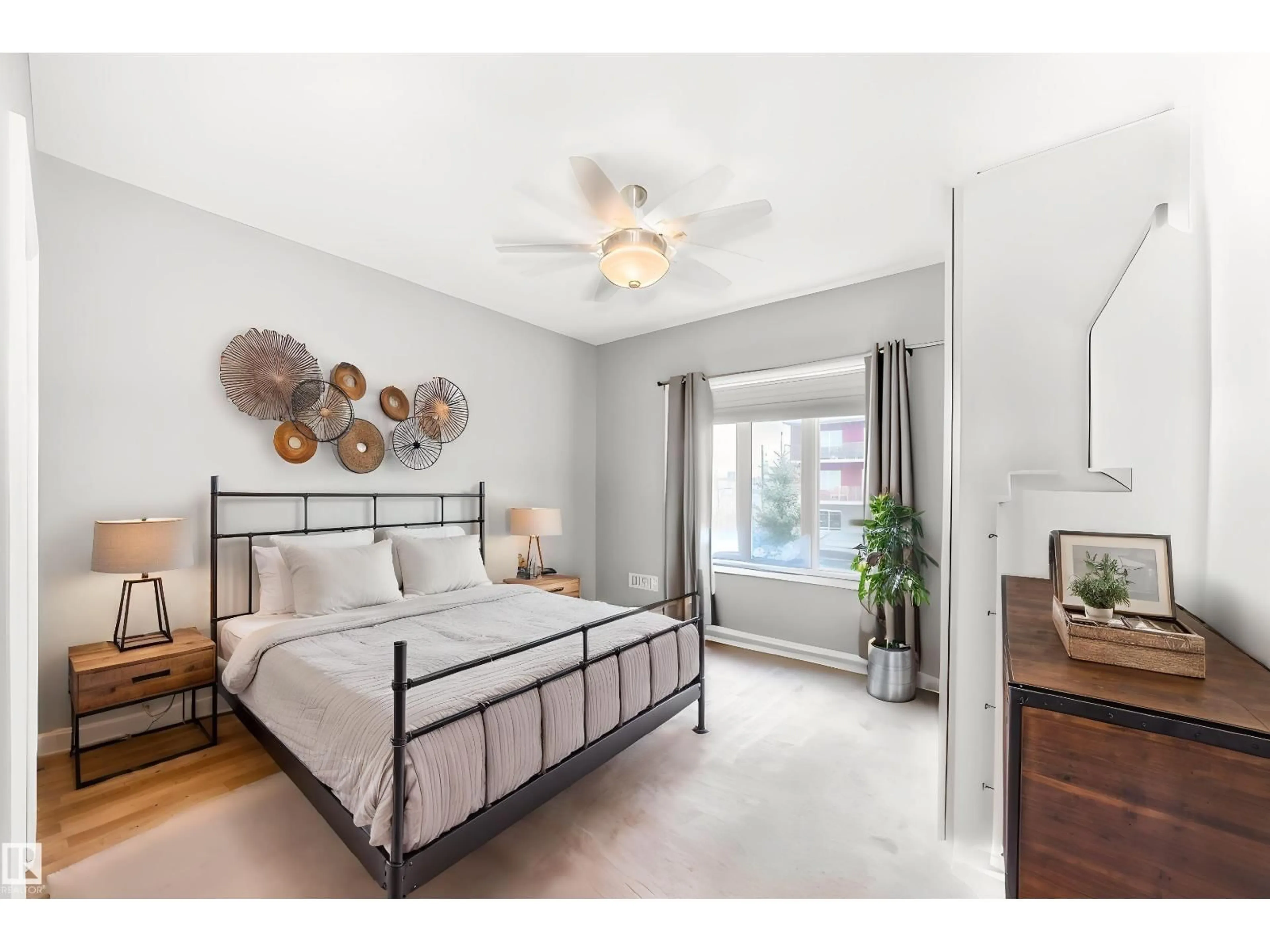 Bedroom with bed, unknown for #307 - 10121 80 AV, Edmonton Alberta T6E0B9