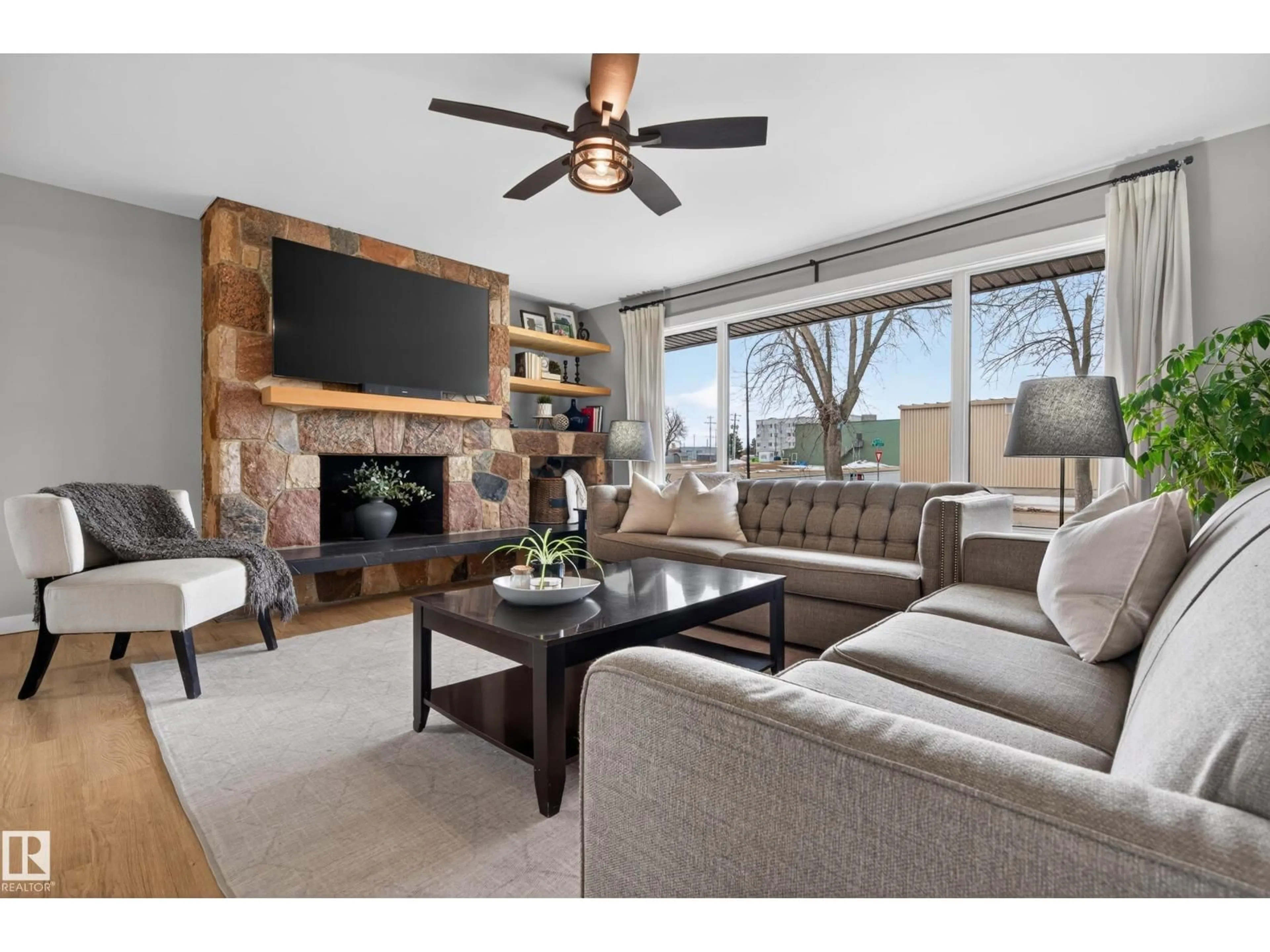 Living room with furniture, unknown for 4908 50 AV, Bruderheim Alberta T0B0S0