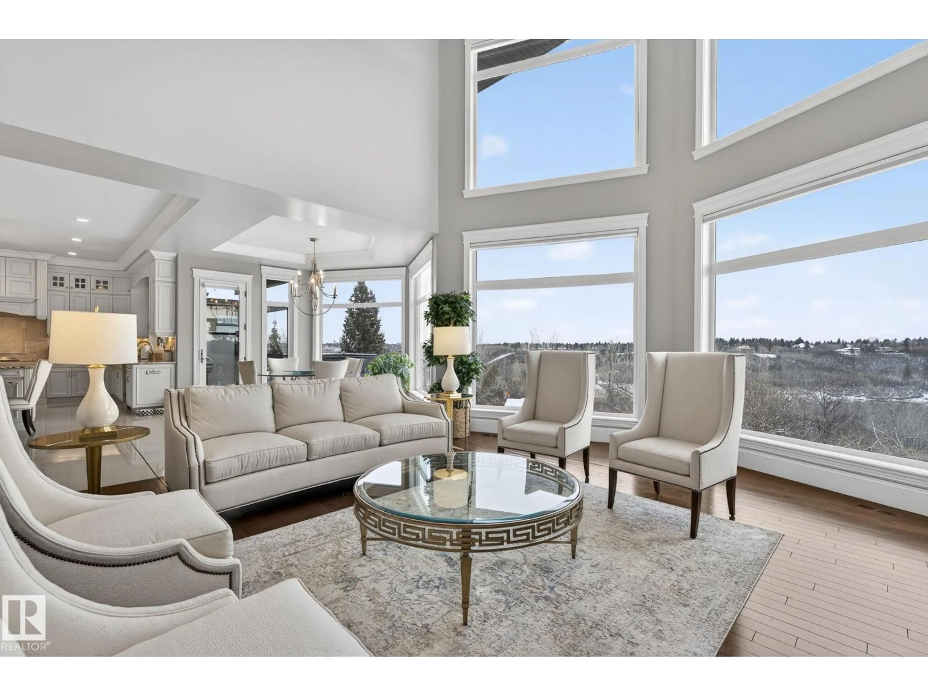 Living room with furniture, unknown for NW - 1413 WOODWARD CR, Edmonton Alberta T6M0A3