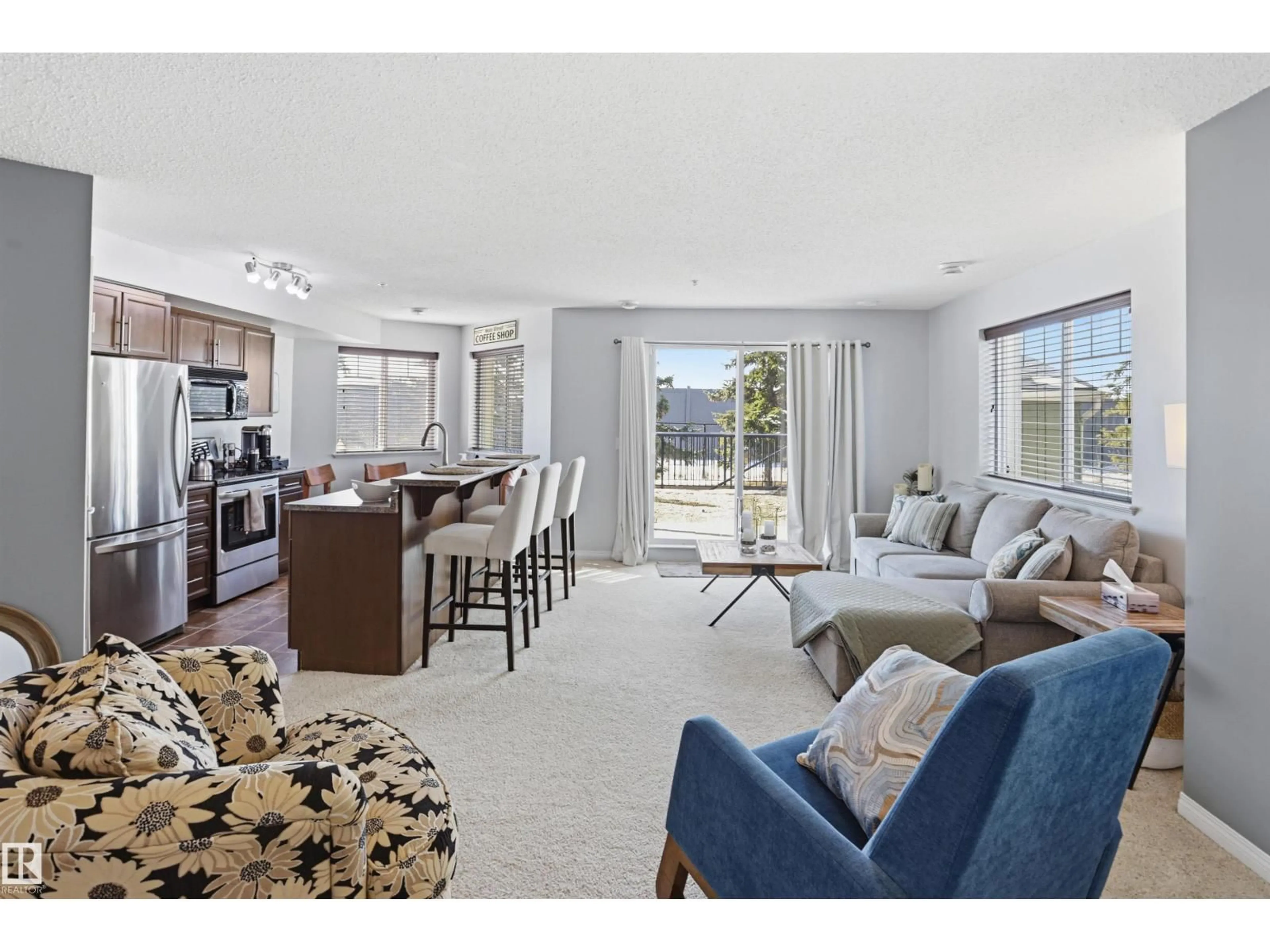 Living room with furniture, unknown for #115 - 6925 199 ST, Edmonton Alberta T5T3X8