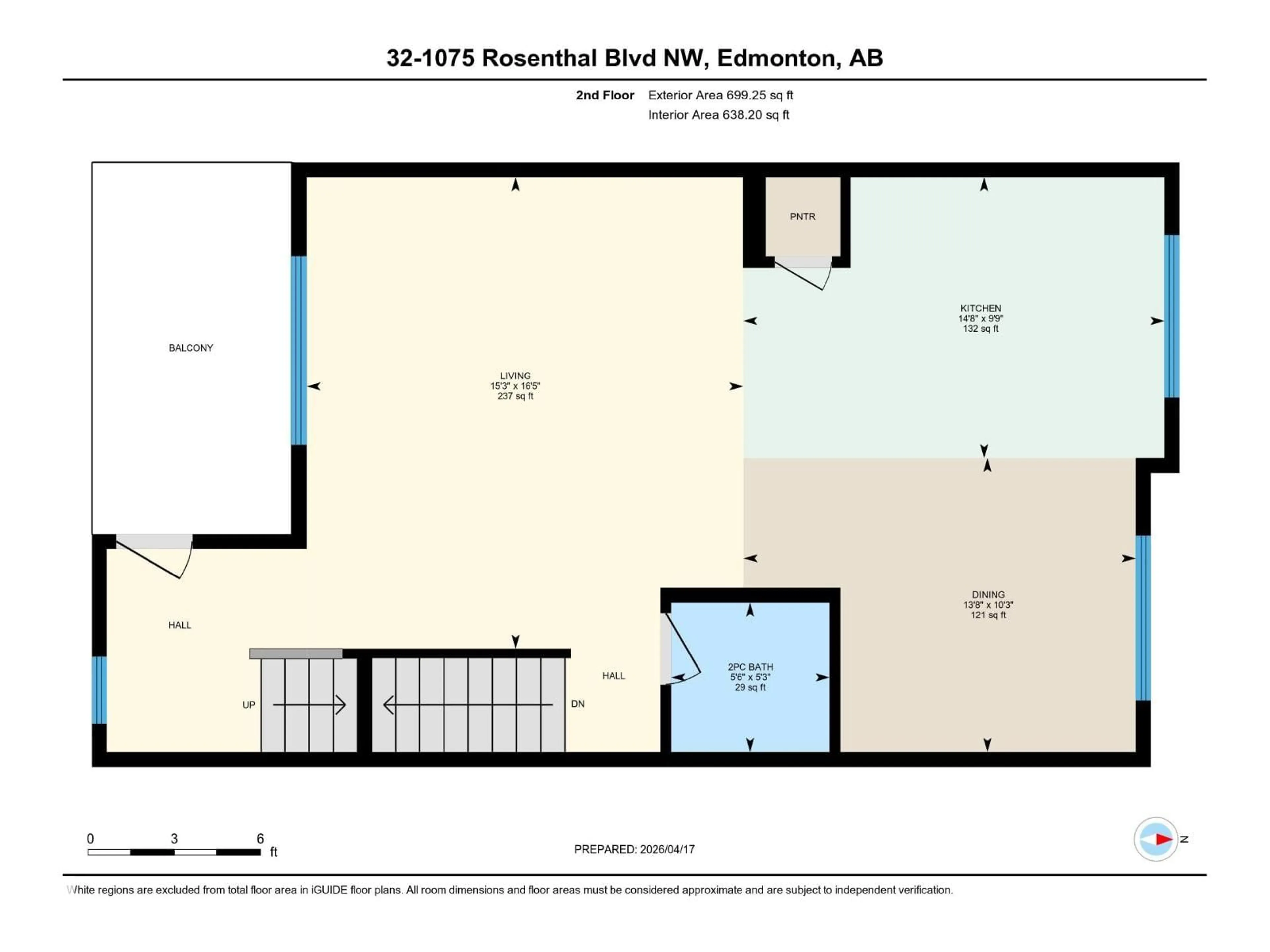 Floor plan for #32 - 1075 ROSENTHAL BV, Edmonton Alberta T5T7G5