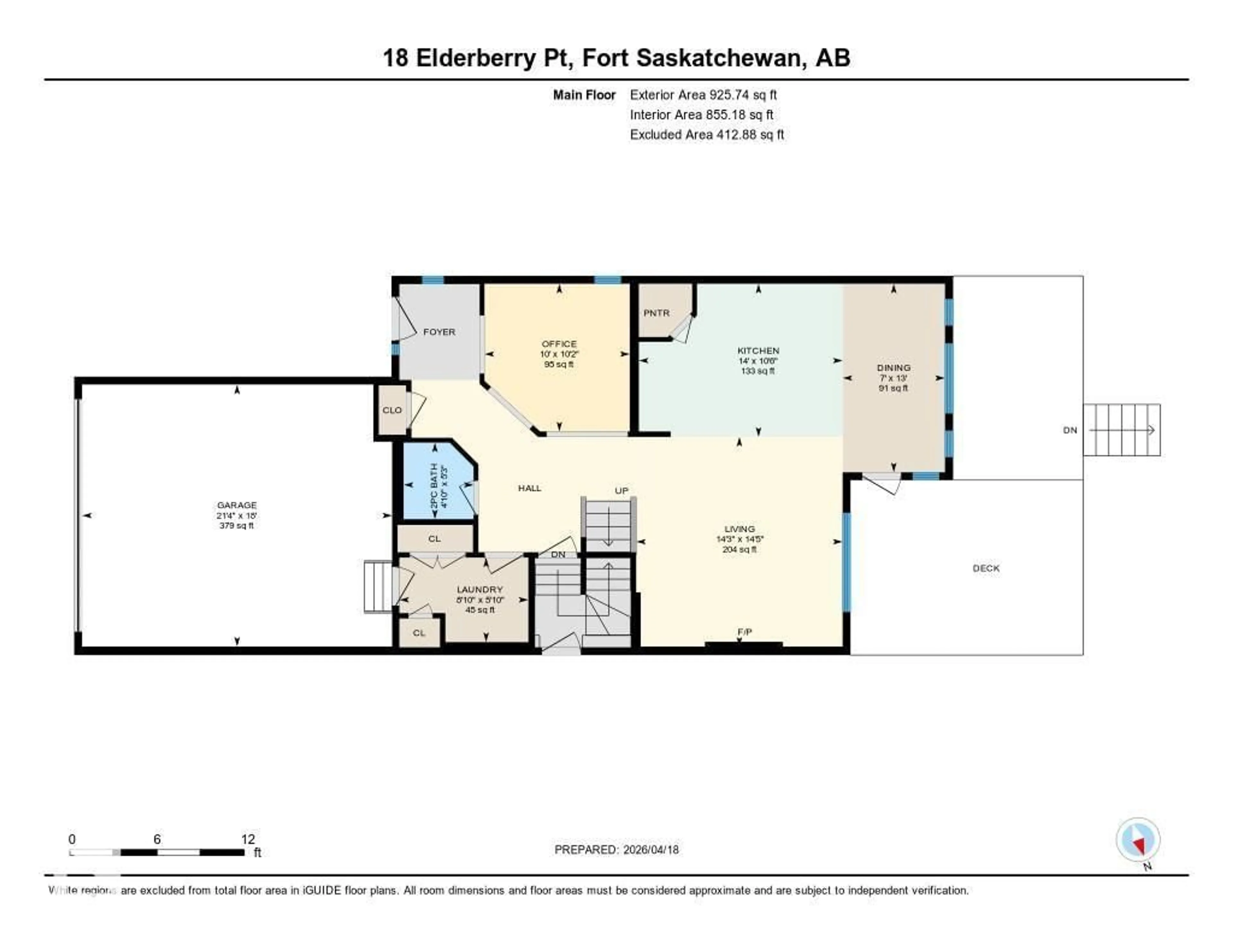 Floor plan for 18 ELDERBERRY PT, Fort Saskatchewan Alberta T8L0X8