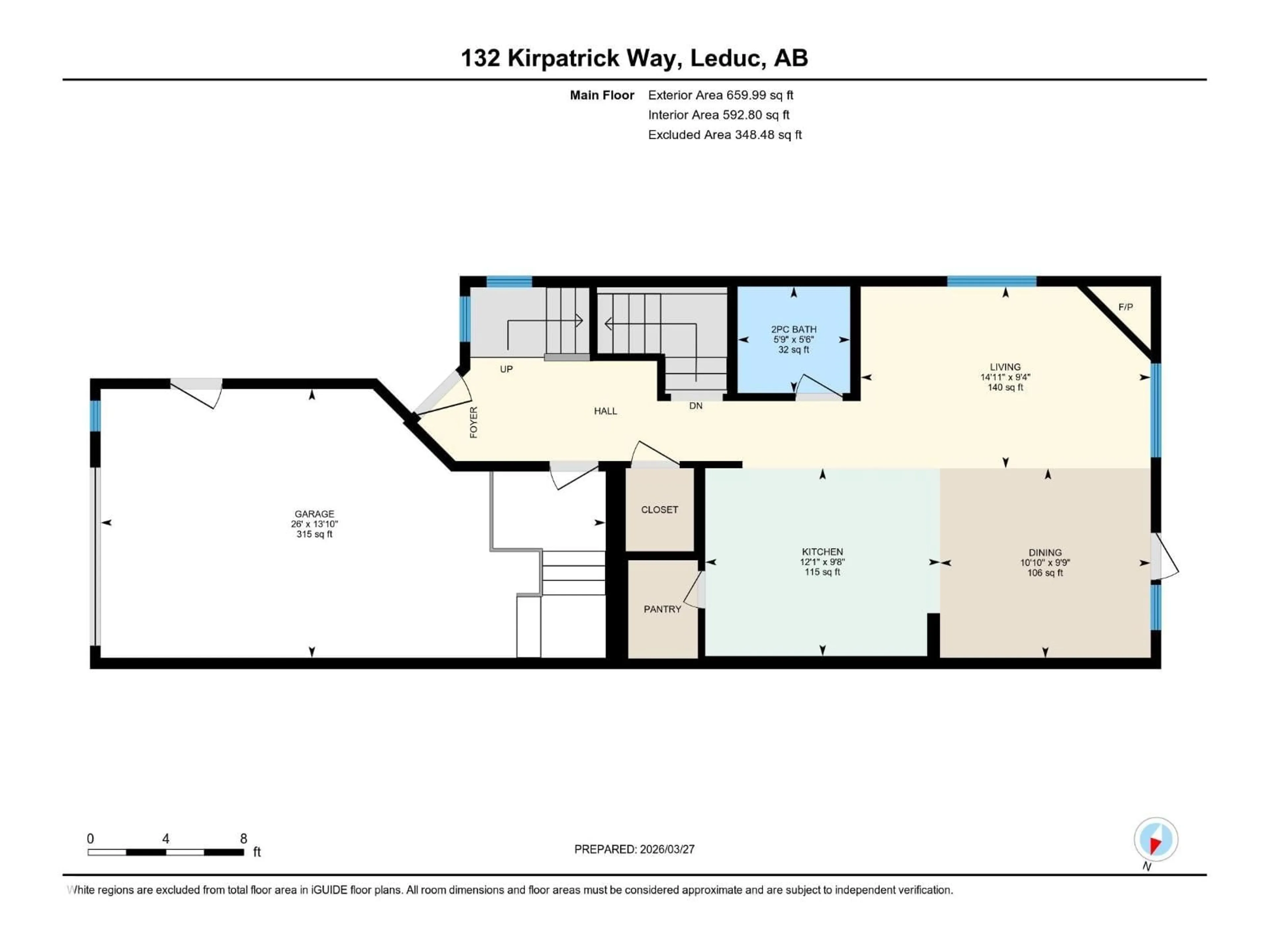 Floor plan for 132 KIRPATRICK WY, Leduc Alberta T9E0Z2