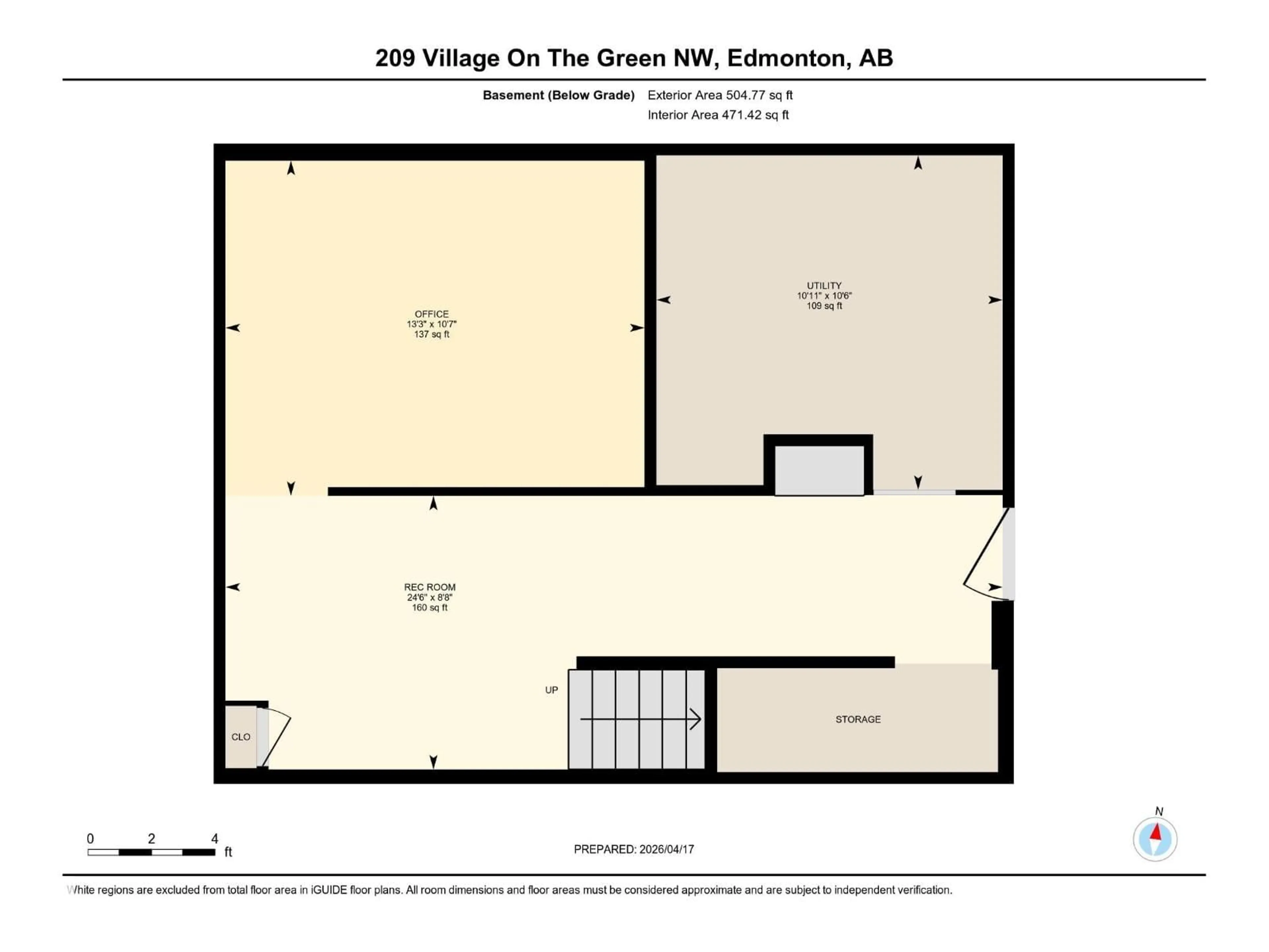 Floor plan for 209 VILLAGE ON THE GREEN GR, Edmonton Alberta T5A1H2