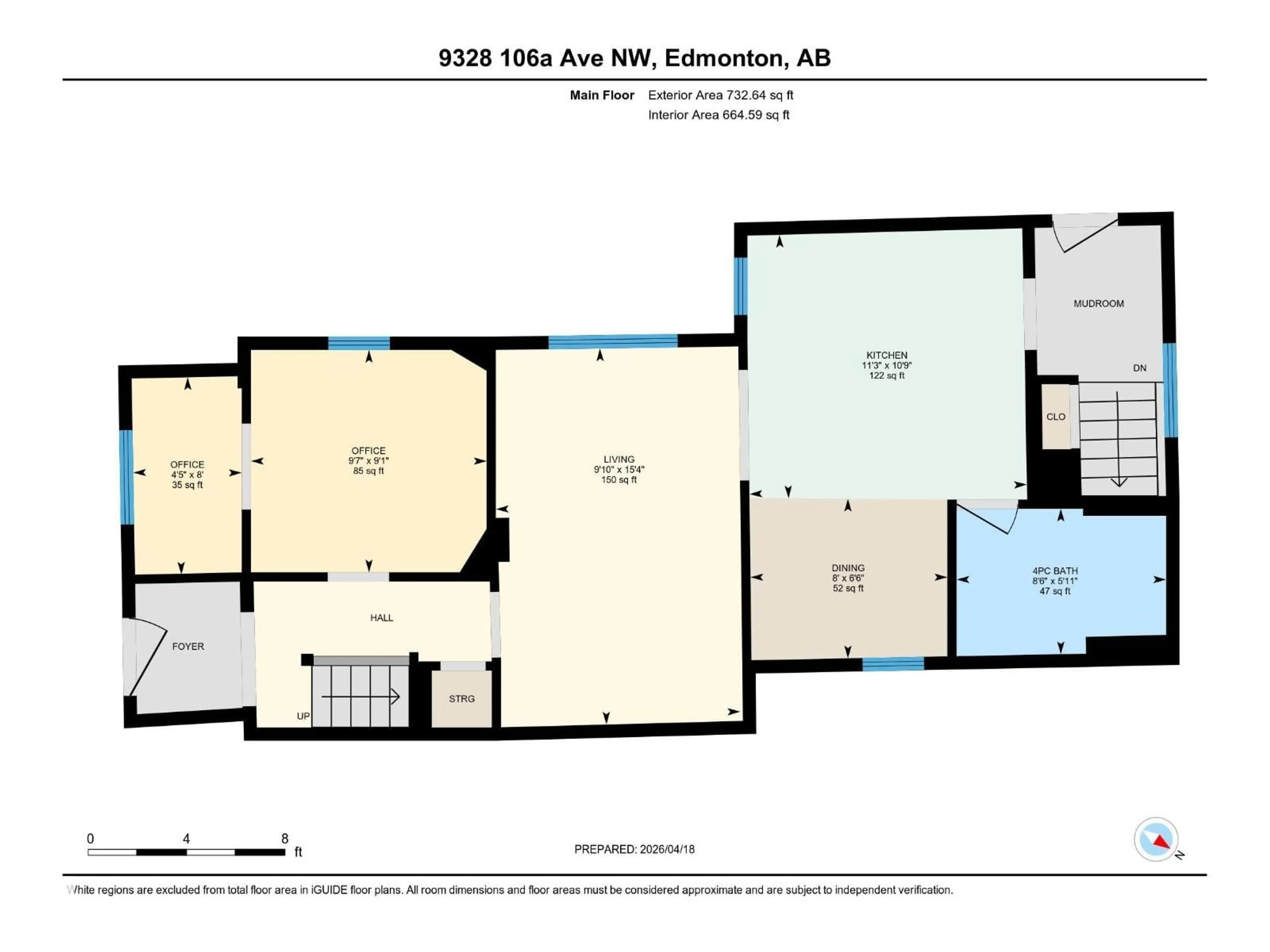 Floor plan for 9328 106A AV, Edmonton Alberta T5H0S7