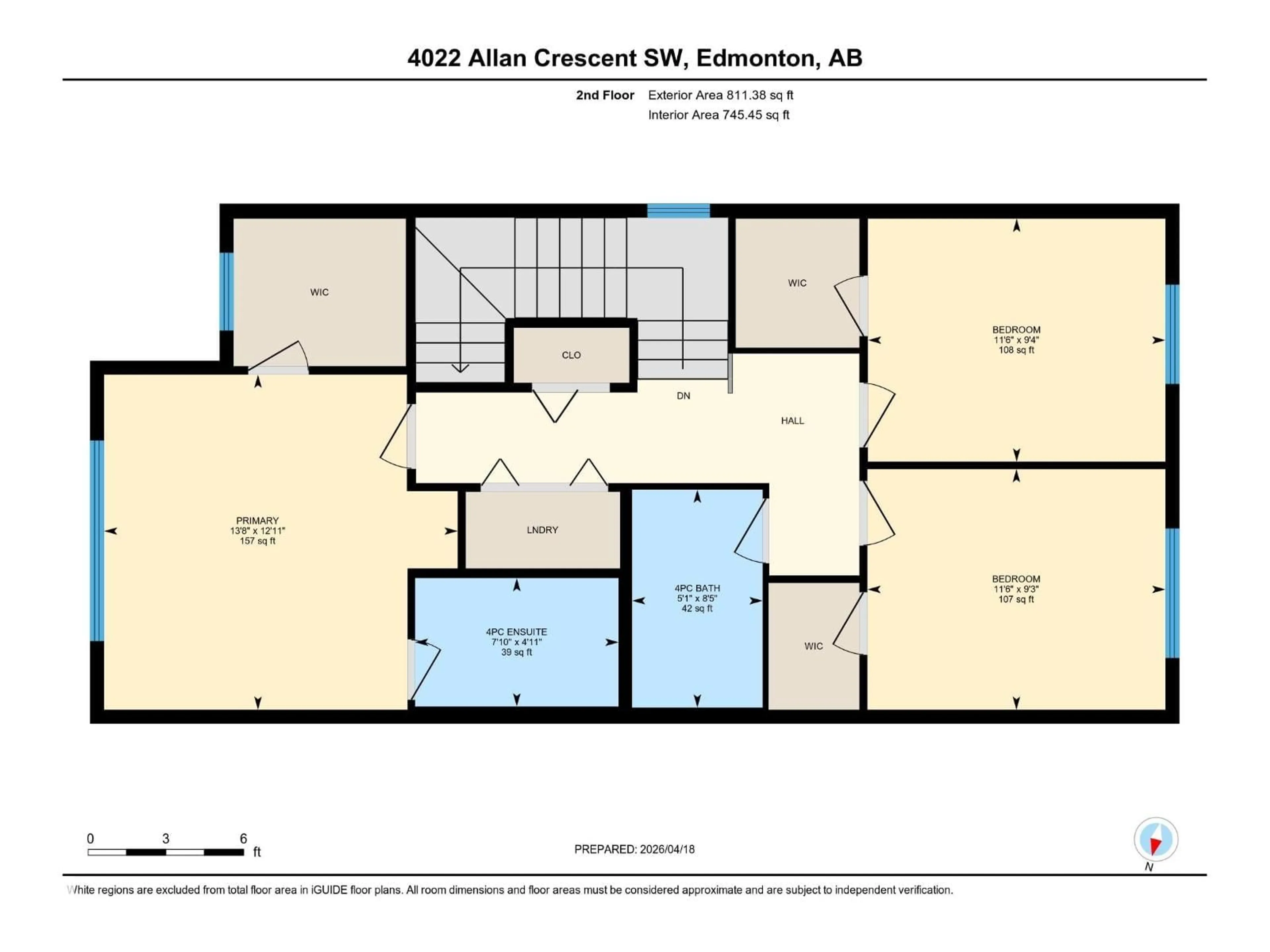 Floor plan for SW - 4022 ALLAN CR, Edmonton Alberta T6W2K2