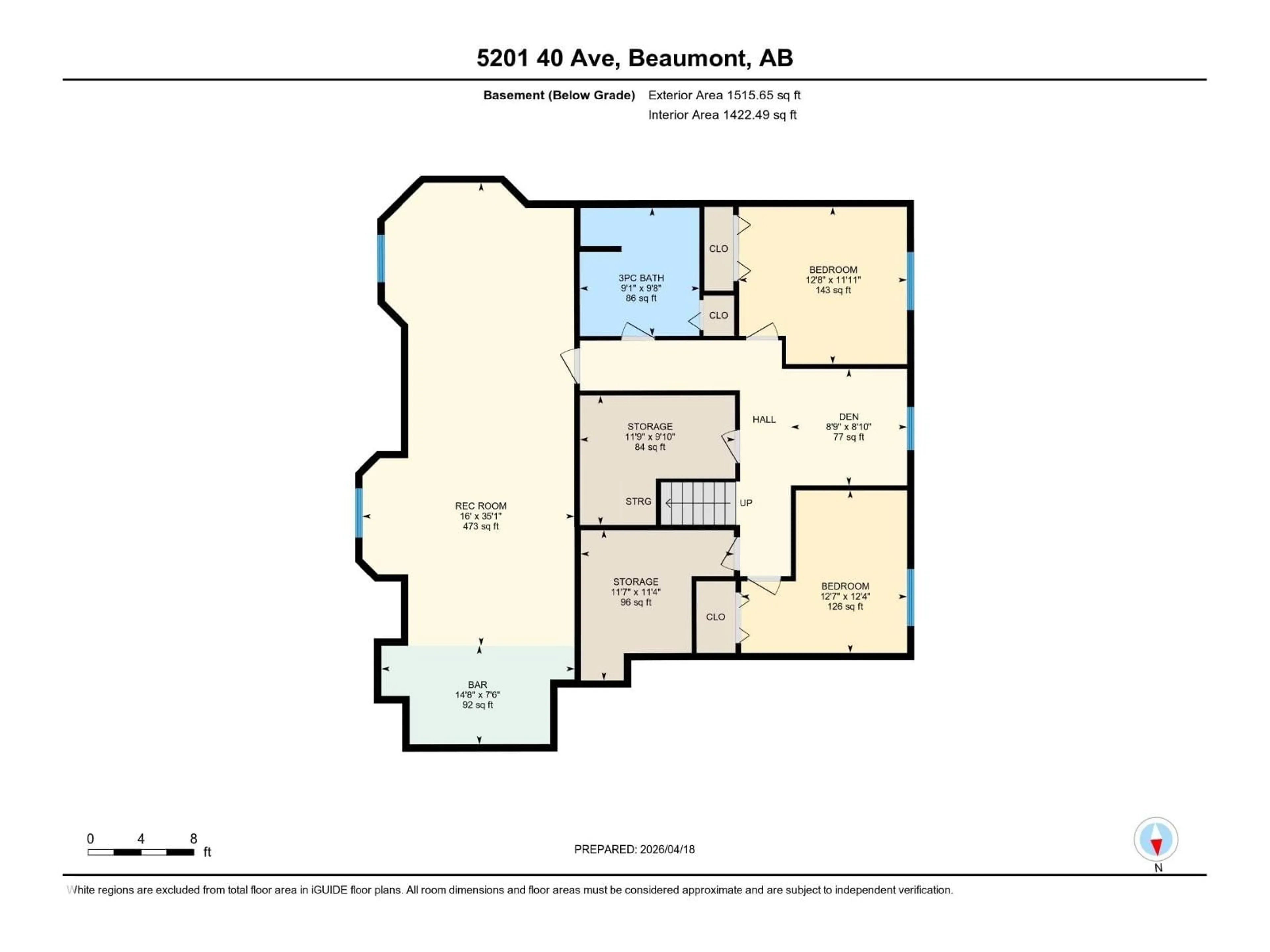 Floor plan for 5201 40 AV, Beaumont Alberta T4X1N6