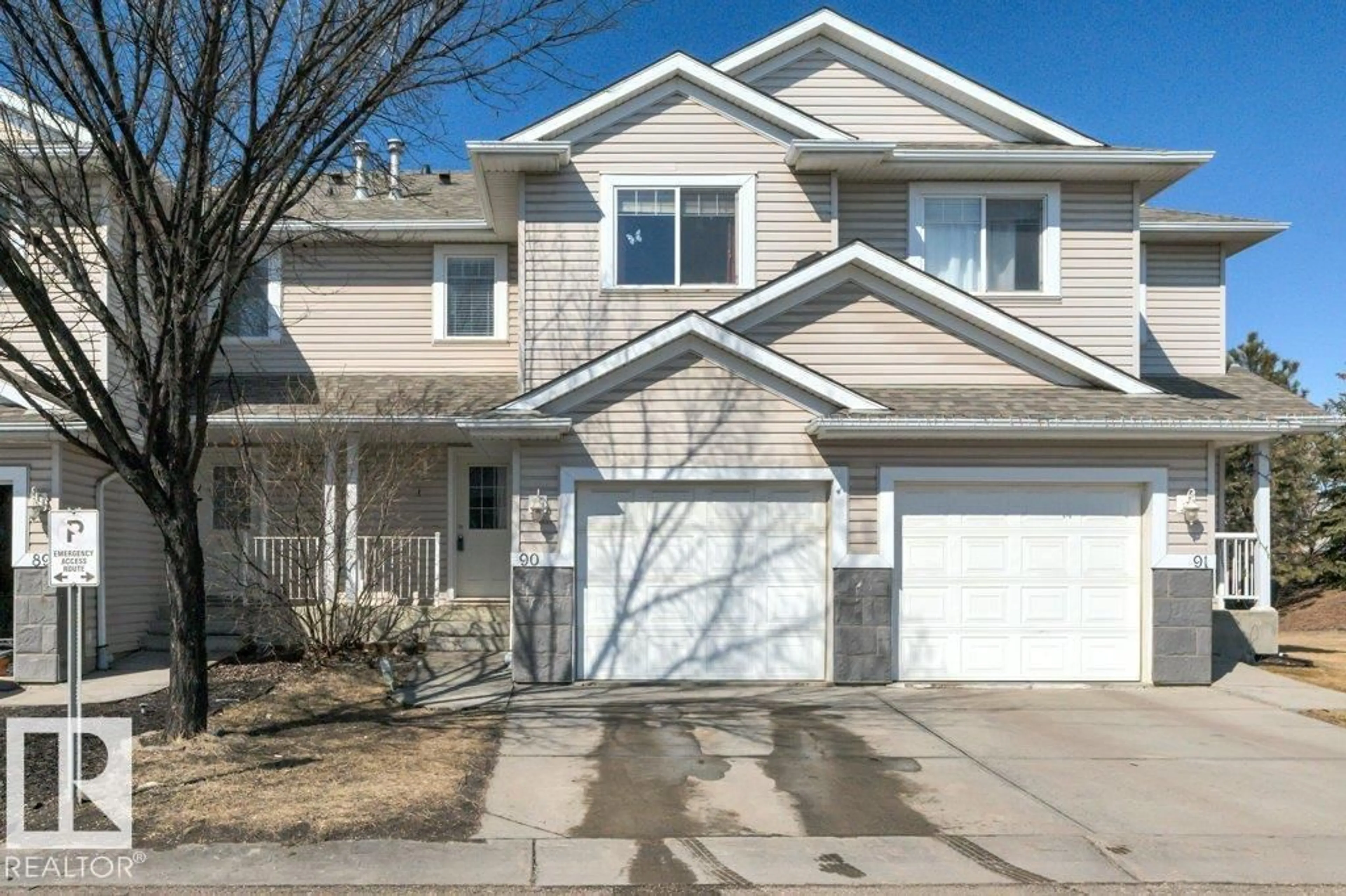 Home with vinyl exterior material, street for #90 - 4350 23 ST, Edmonton Alberta T6T1X8