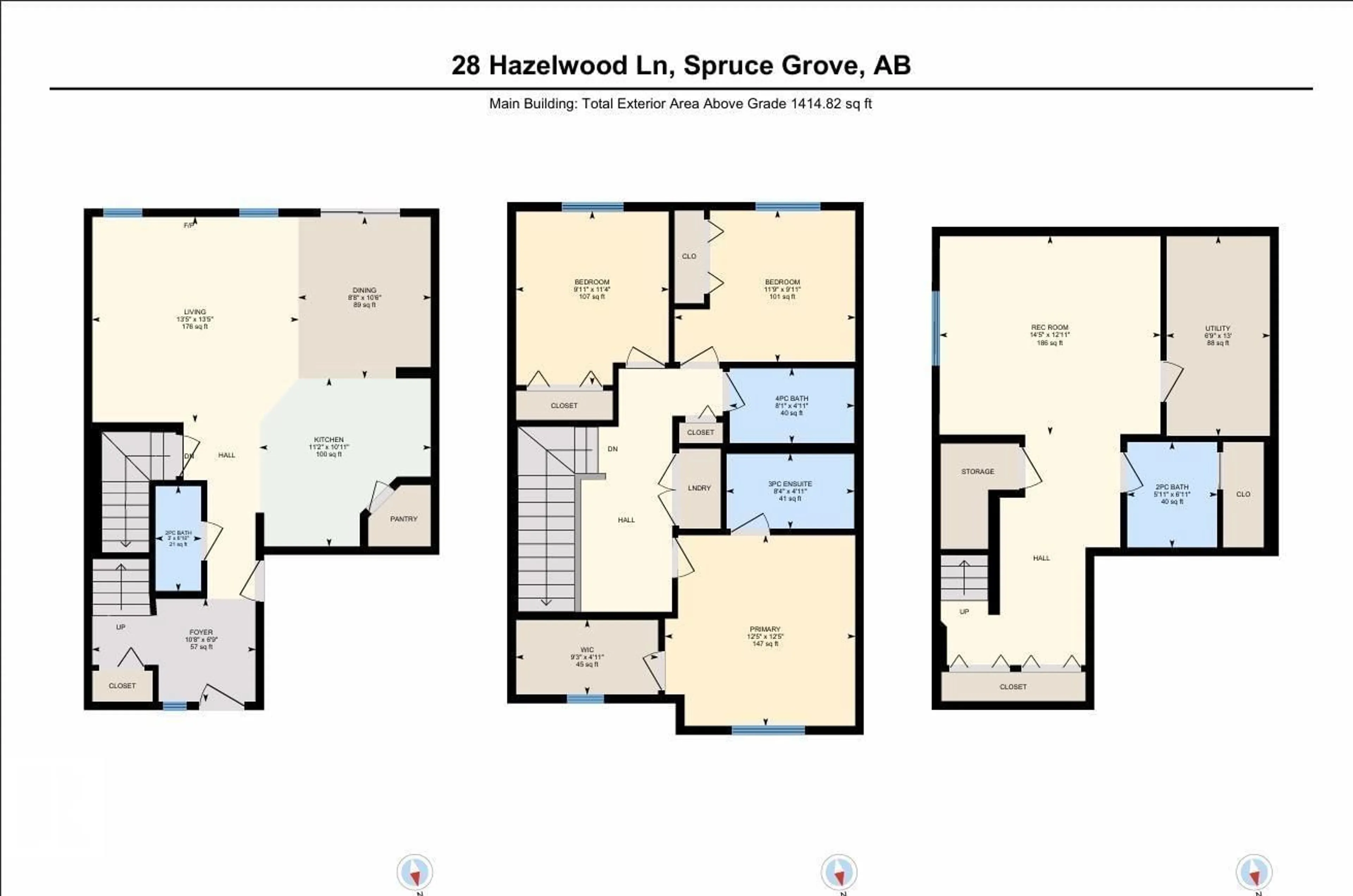Floor plan for 28 HAZELWOOD LN, Spruce Grove Alberta T7X0R7