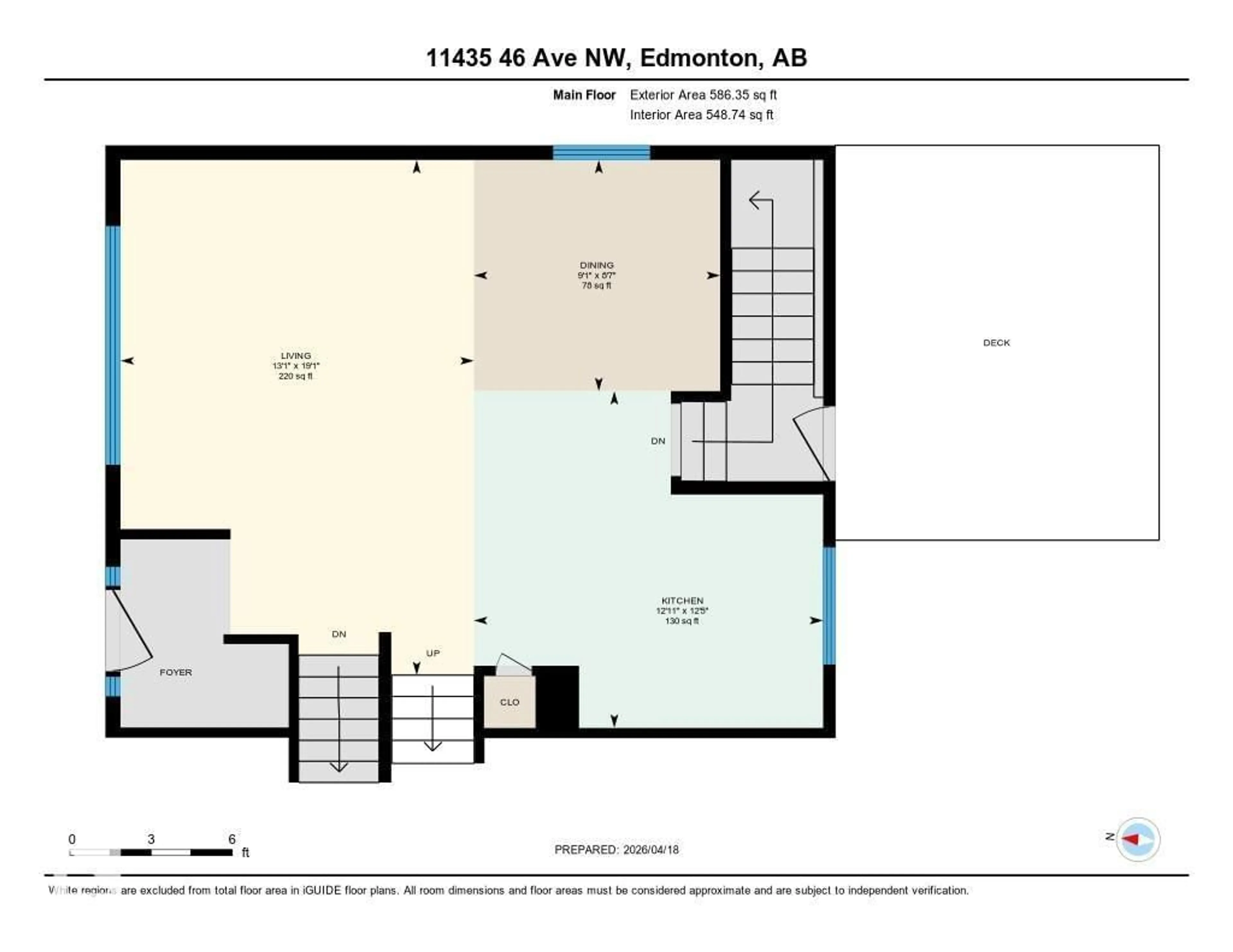 Floor plan for NW - 11435 46 AV, Edmonton Alberta T6H0A4