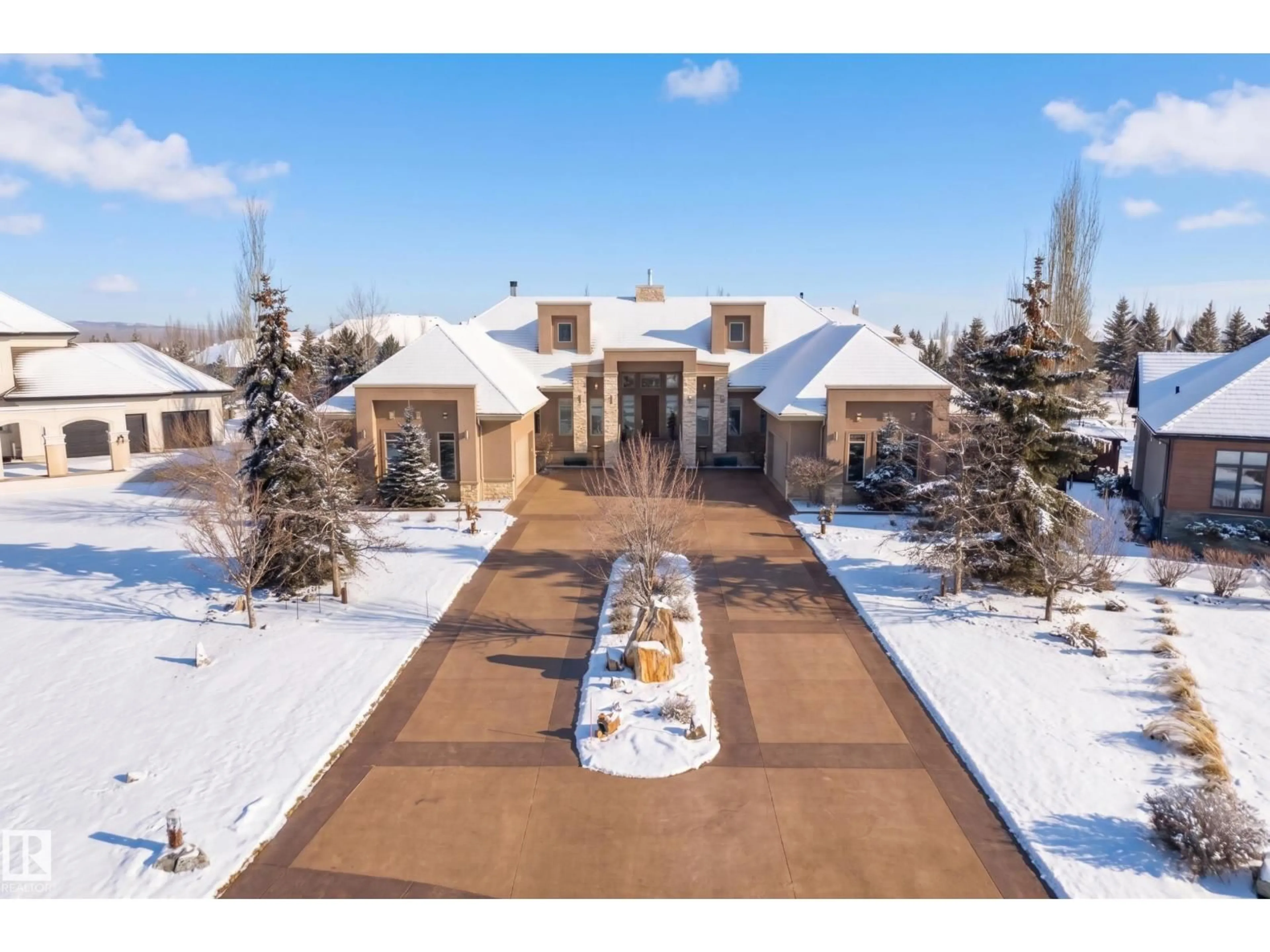 A pic from outside/outdoor area/front of a property/back of a property/a pic from drone, street for 138 25015 TWP ROAD 544A, Rural Sturgeon County Alberta T8T0B9