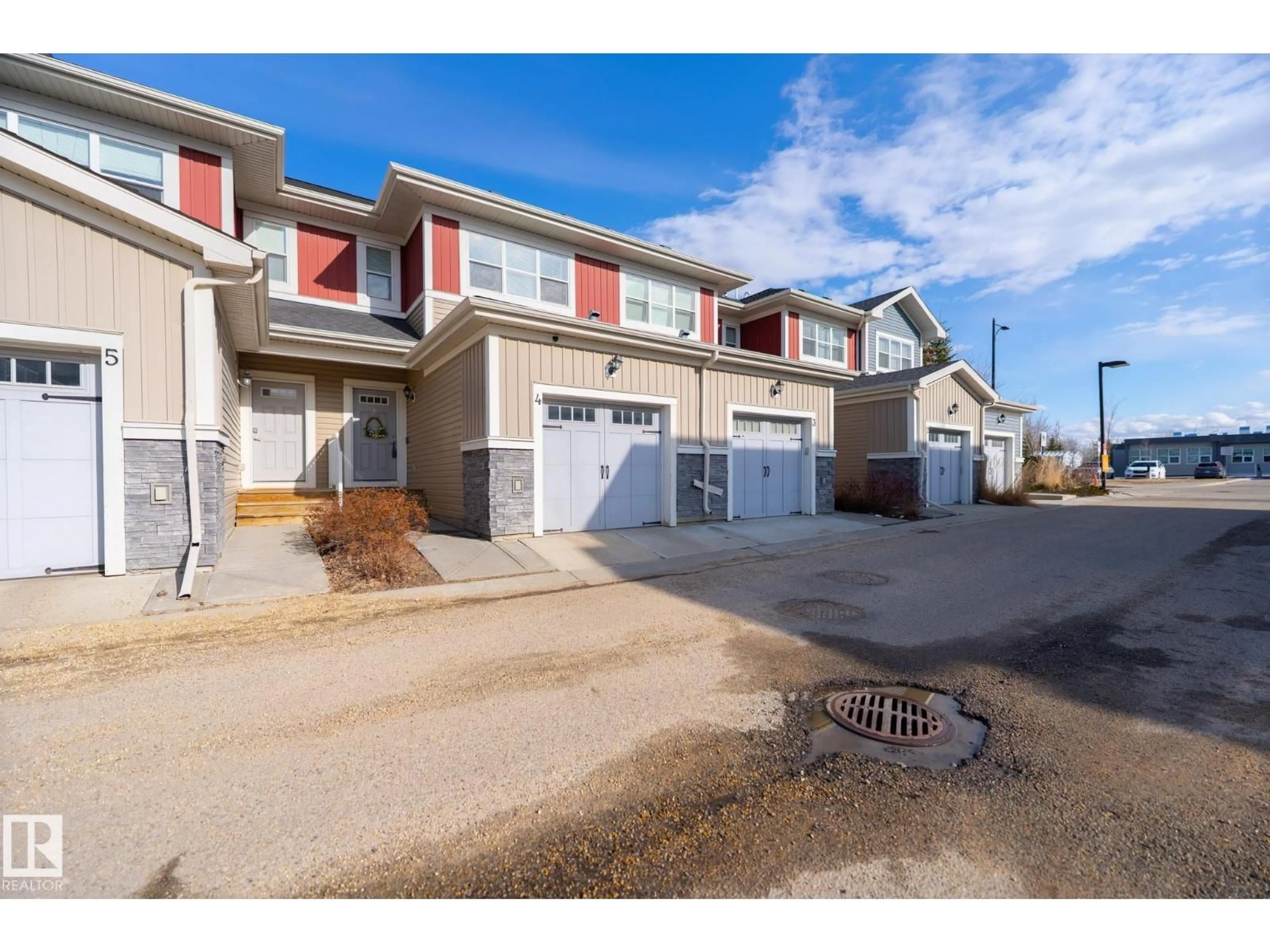 A pic from outside/outdoor area/front of a property/back of a property/a pic from drone, street for #4 - 3710 ALLAN DR, Edmonton Alberta T6W2C4