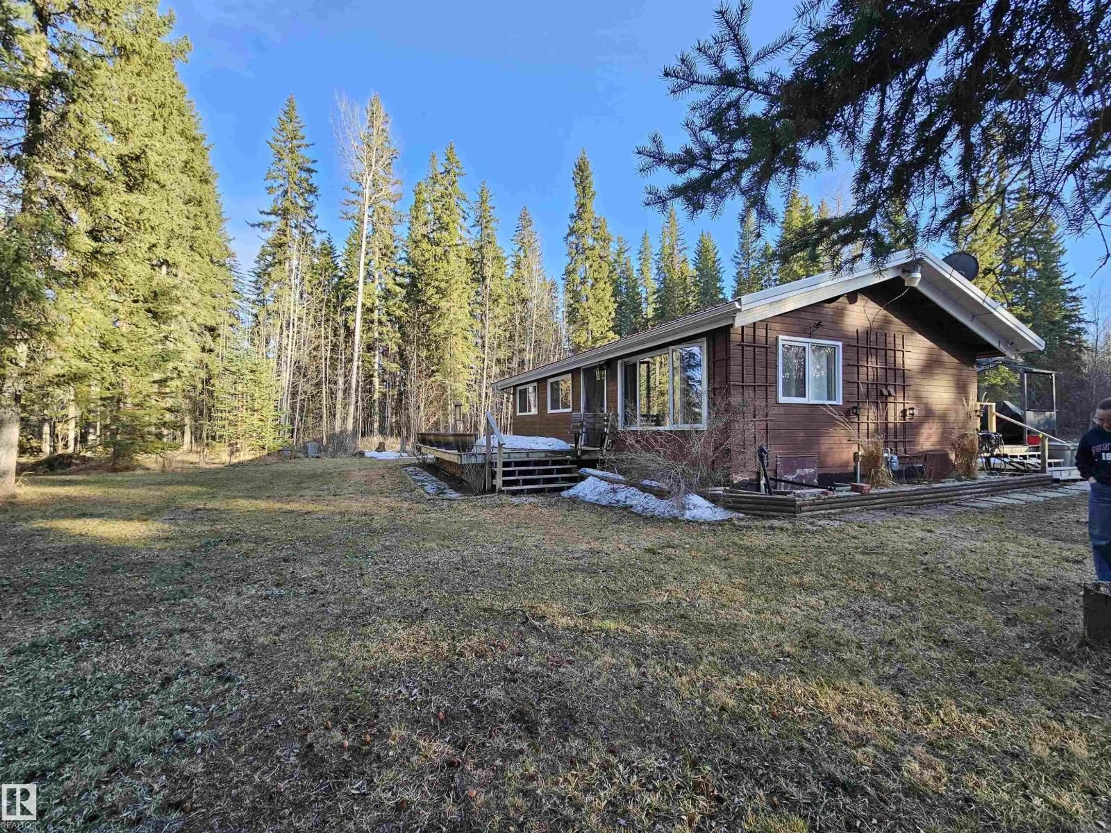 A pic from outside/outdoor area/front of a property/back of a property/a pic from drone, forest/trees view for 13 63065 TWP ROAD 464, Rural Wetaskiwin County Alberta T0C0T0