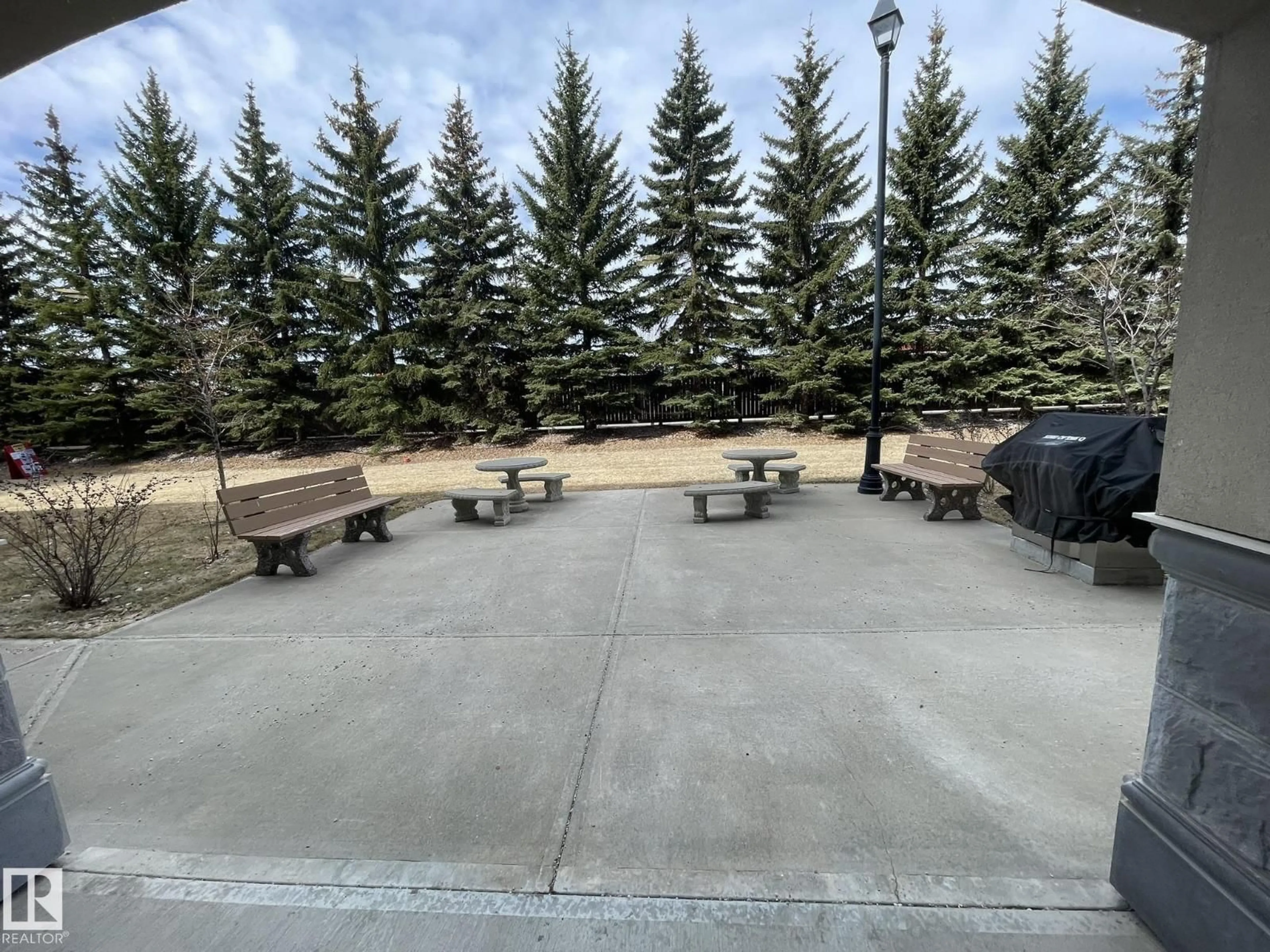 Patio, forest/trees view for 1406 - 211 HODGSON WY, Edmonton Alberta T6R3K1