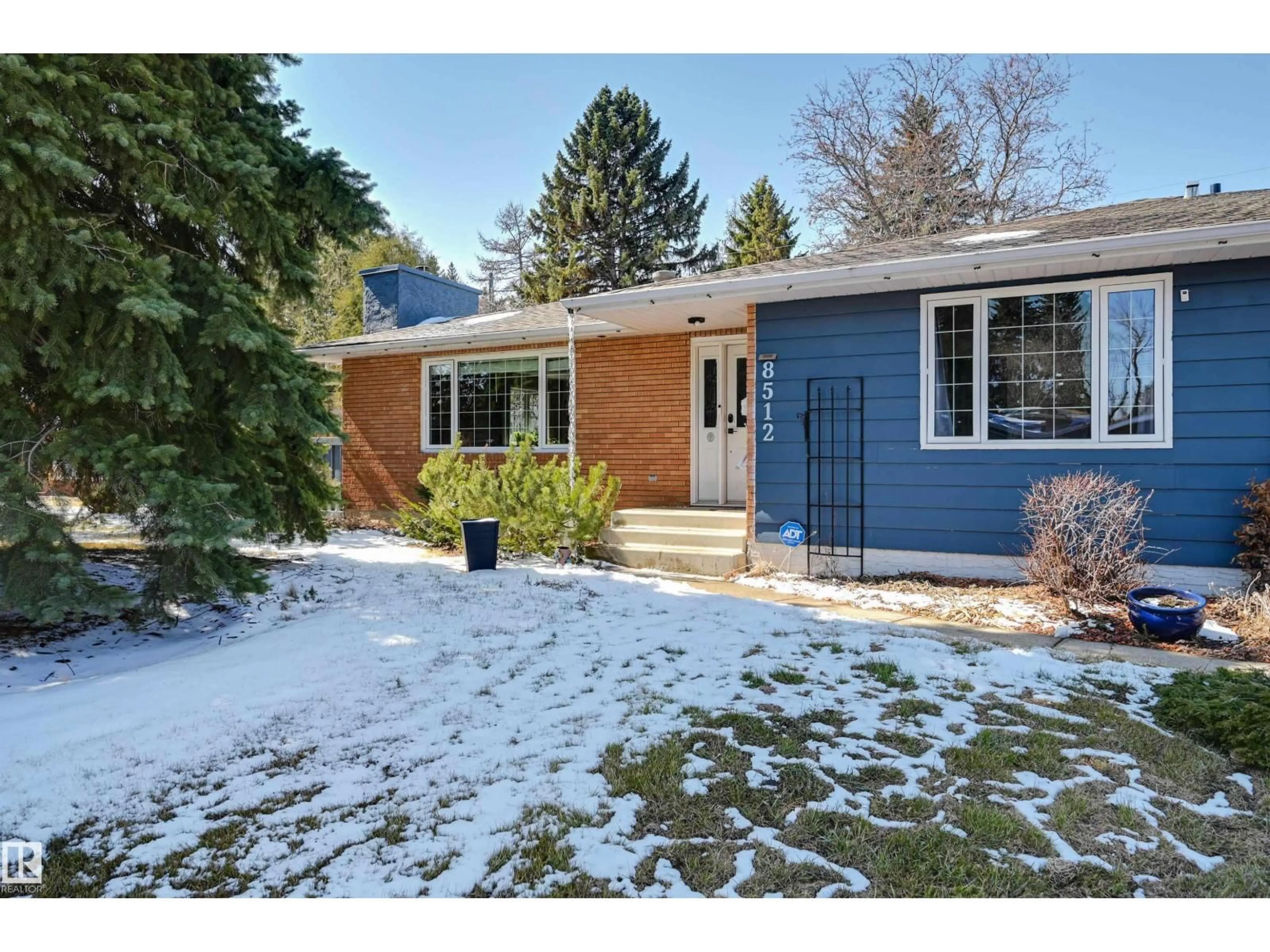Home with brick exterior material, street for 8512 BUENA VISTA RD, Edmonton Alberta T5R5R8