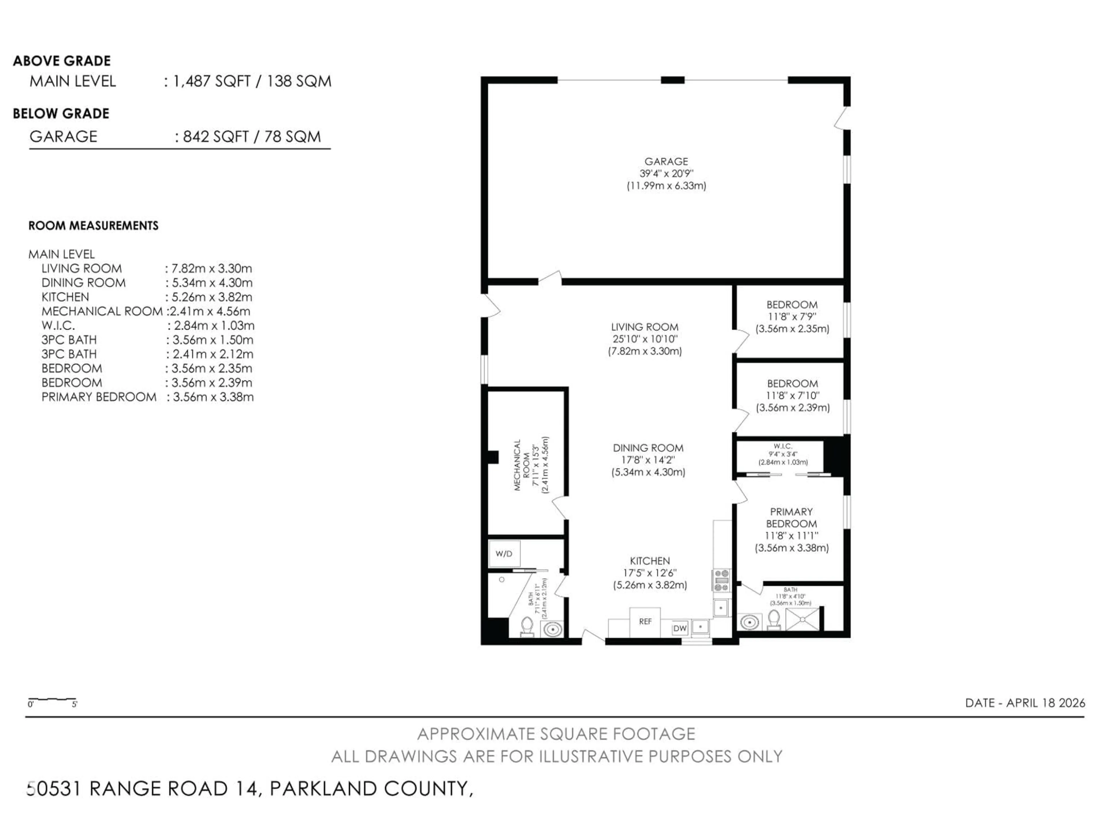 Floor plan for 50531 RGE ROAD 14, Rural Parkland County Alberta T7Y2N2