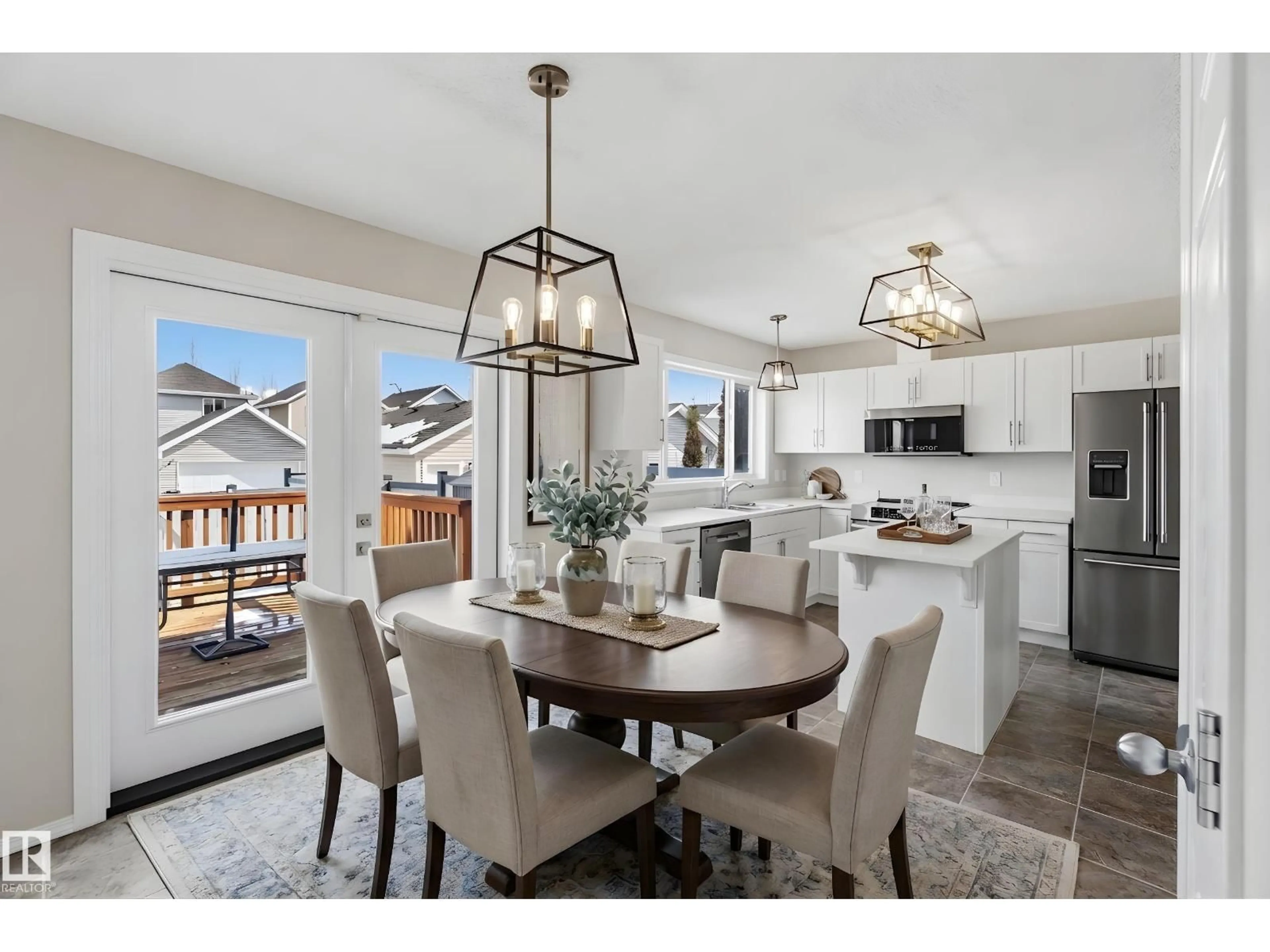 Open concept kitchen, ceramic/tile floor for SW - 2003 71 ST, Edmonton Alberta T6X0K2