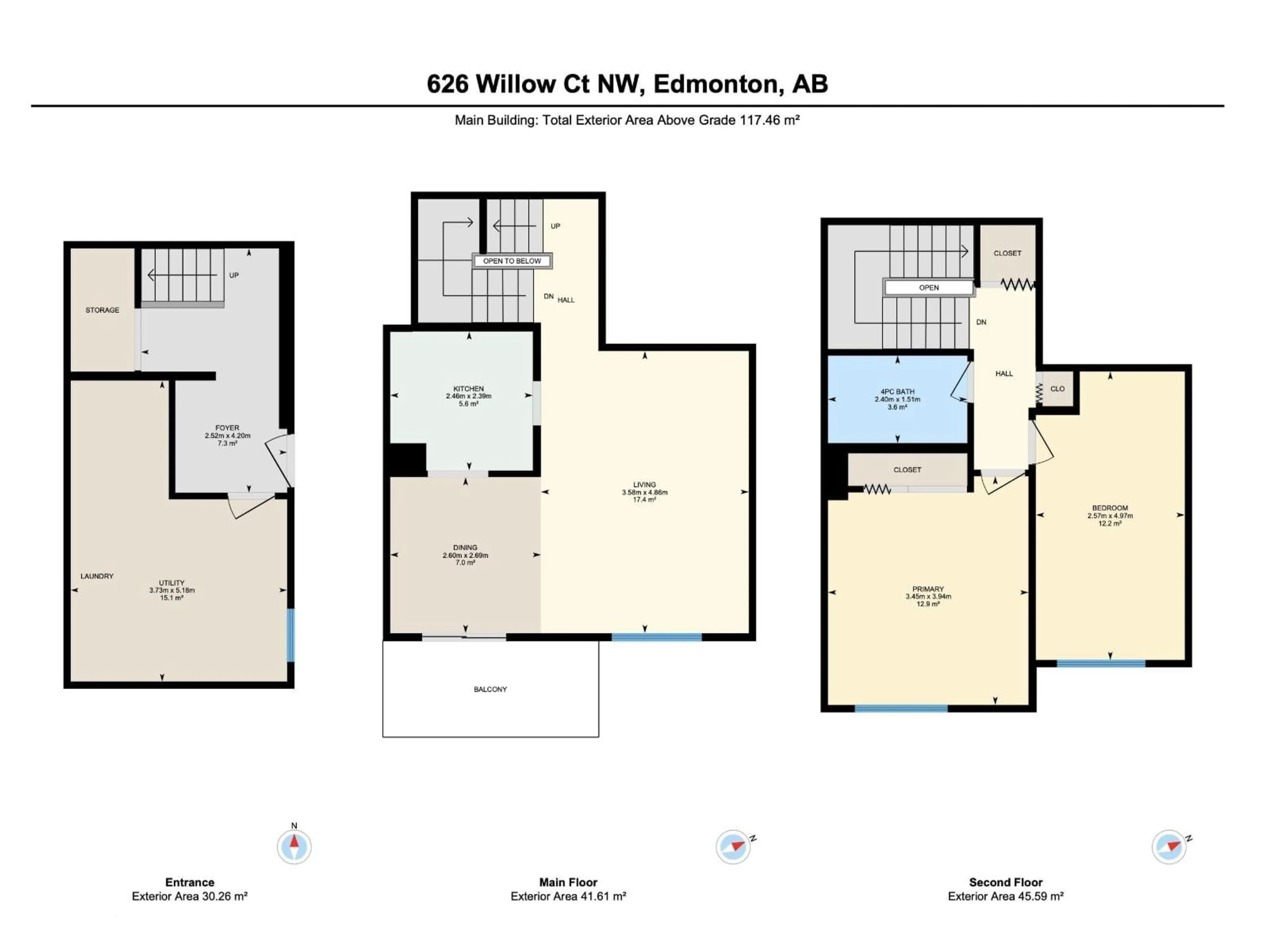 Floor plan for 626 WILLOW CO, Edmonton Alberta T5T2K7